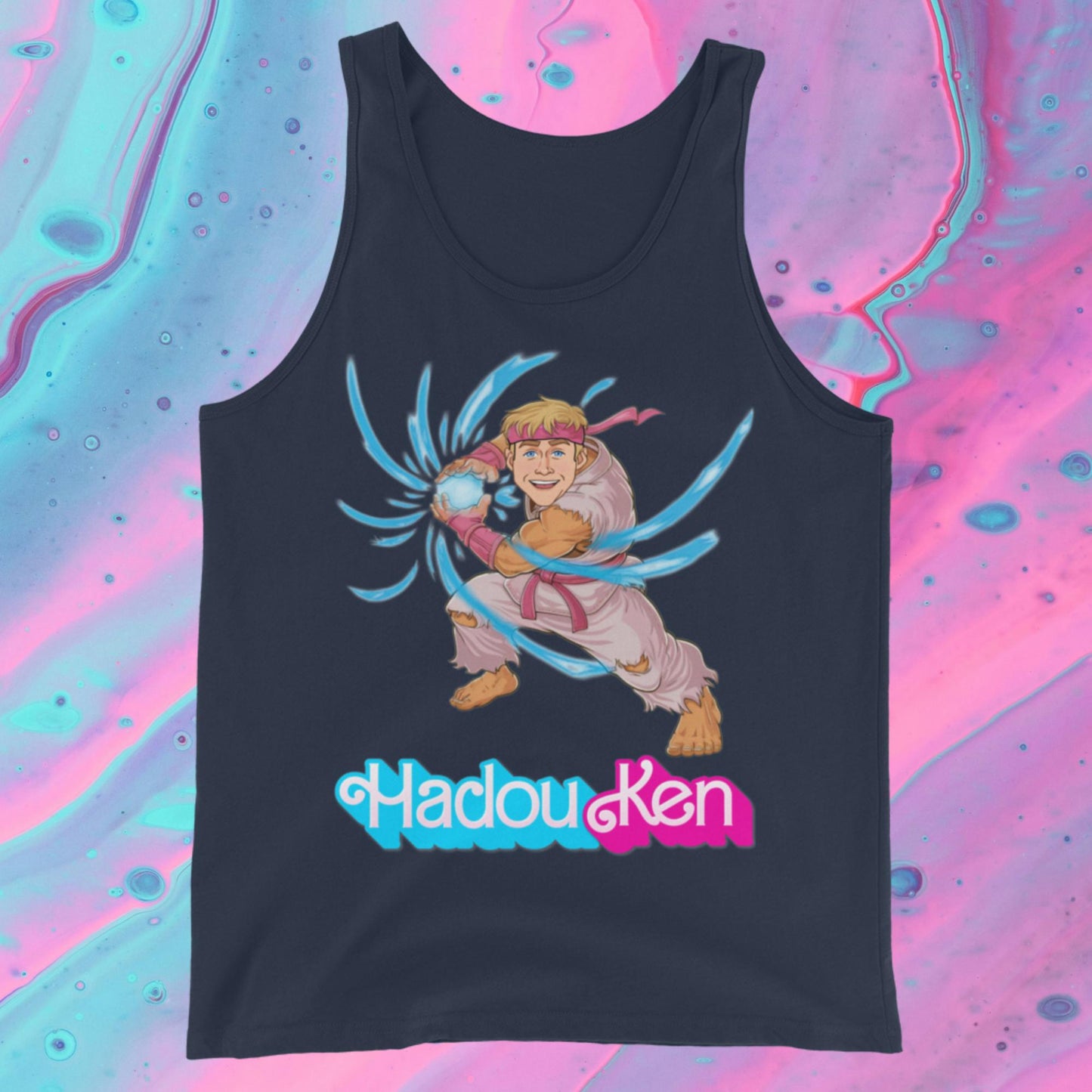 Hadouken Ken Barbie Ryan Gosling Street Fighter Funny Tank Top Navy Tank Tops Barbie Ken Movies Ryan Gosling Street Fighter Video Games Next Cult Brand