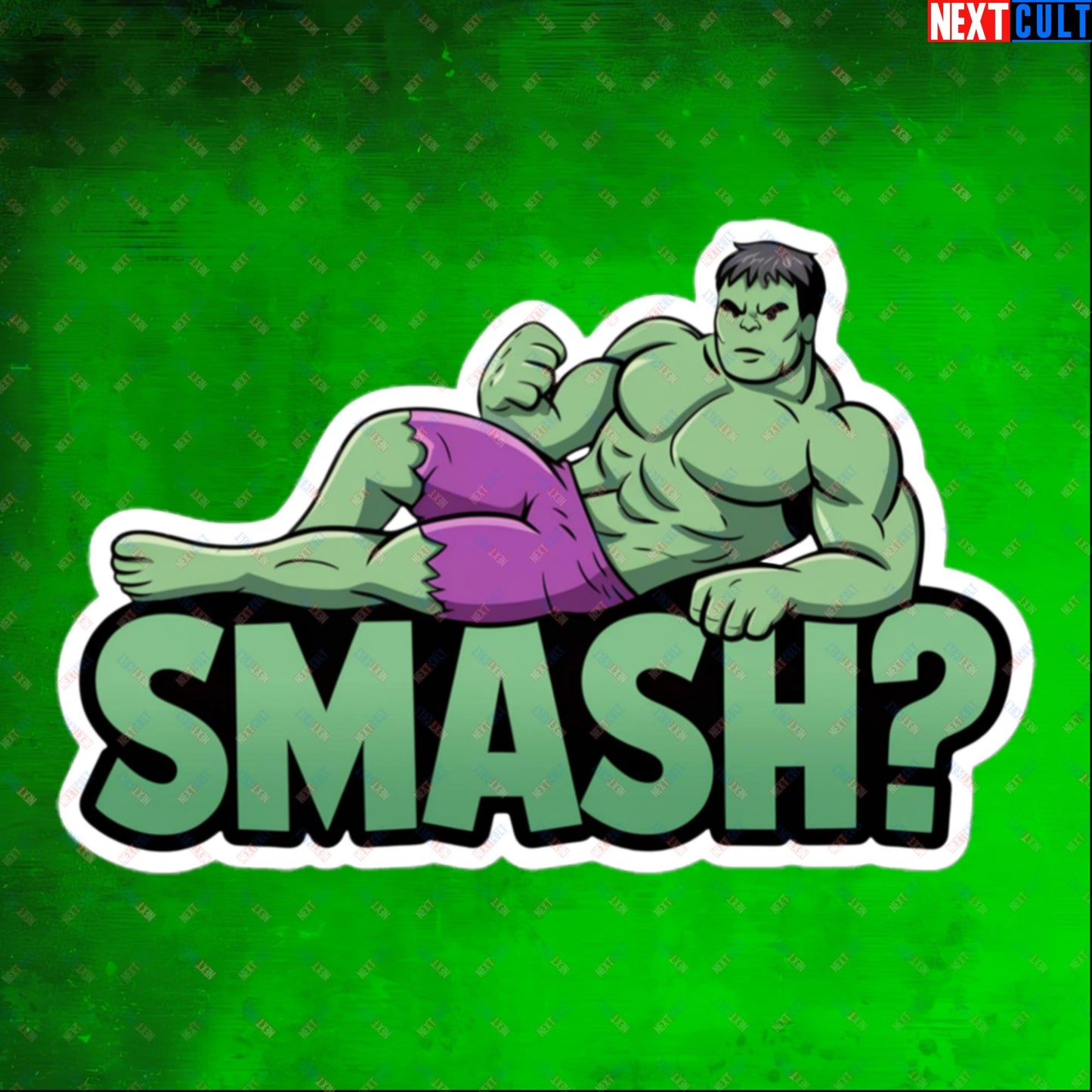 Hulk Smash? Funny Sexy Hulk Meme Cartoon Bubble-free stickers 5.5″×5.5″ Stickers Avengers Hulk Movies Superheroes Next Cult Brand