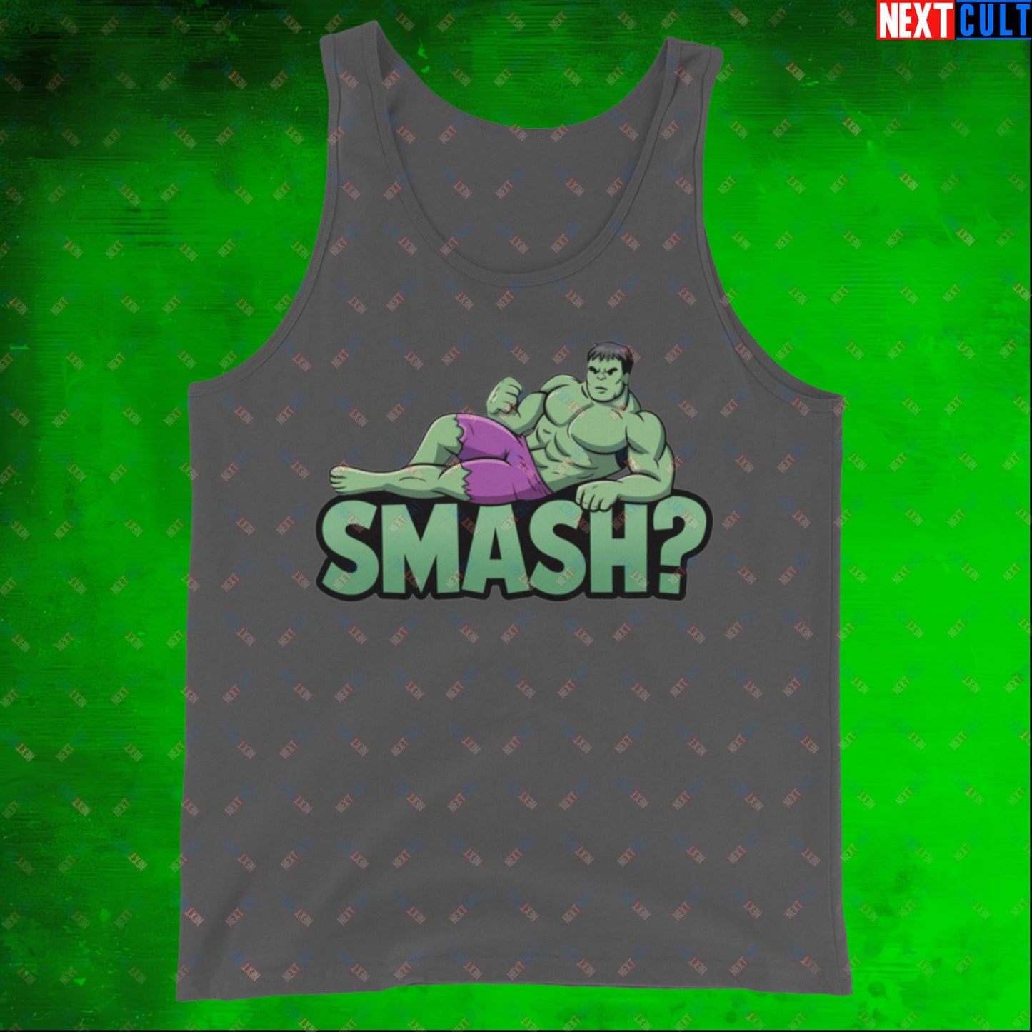 Hulk Smash? Funny Sexy Hulk Meme Cartoon Tank Top Asphalt Tank Tops Hulk Movies Superheroes Next Cult Brand