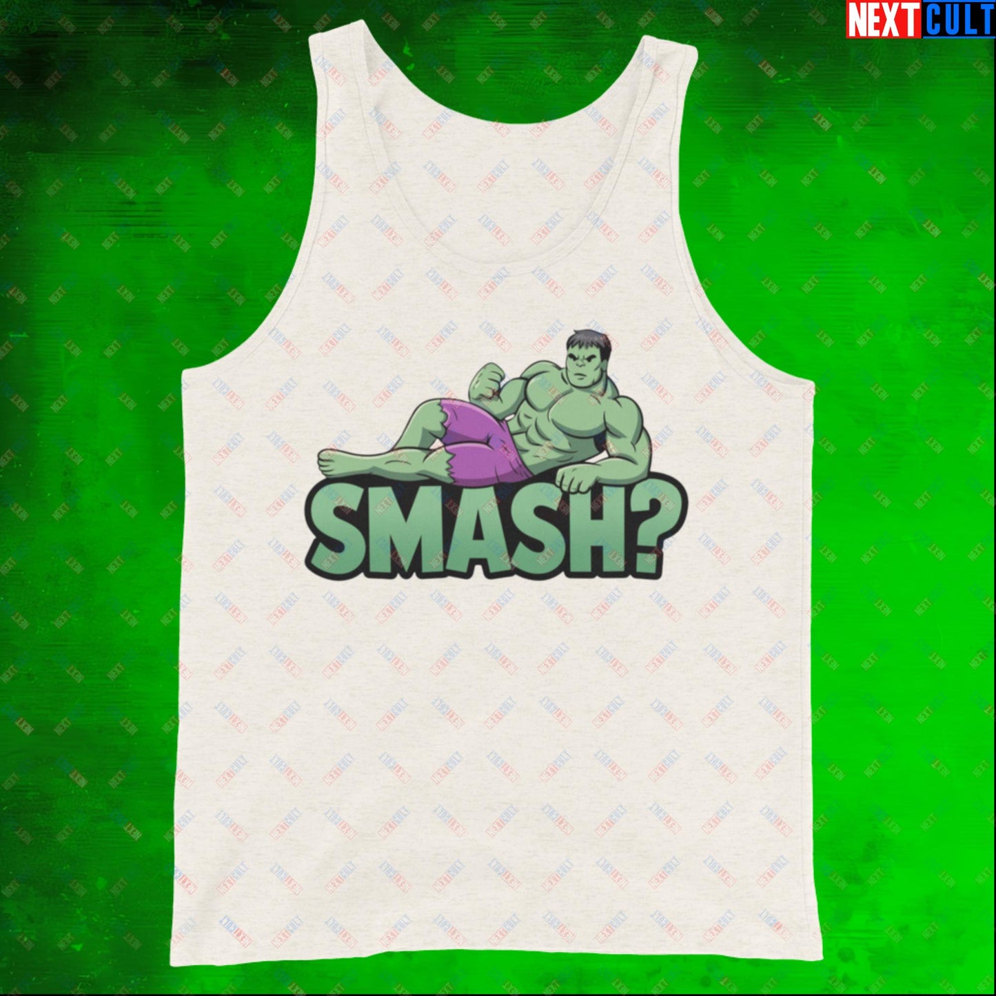 Hulk Smash? Funny Sexy Hulk Meme Cartoon Tank Top Oatmeal Triblend Tank Tops Hulk Movies Superheroes Next Cult Brand