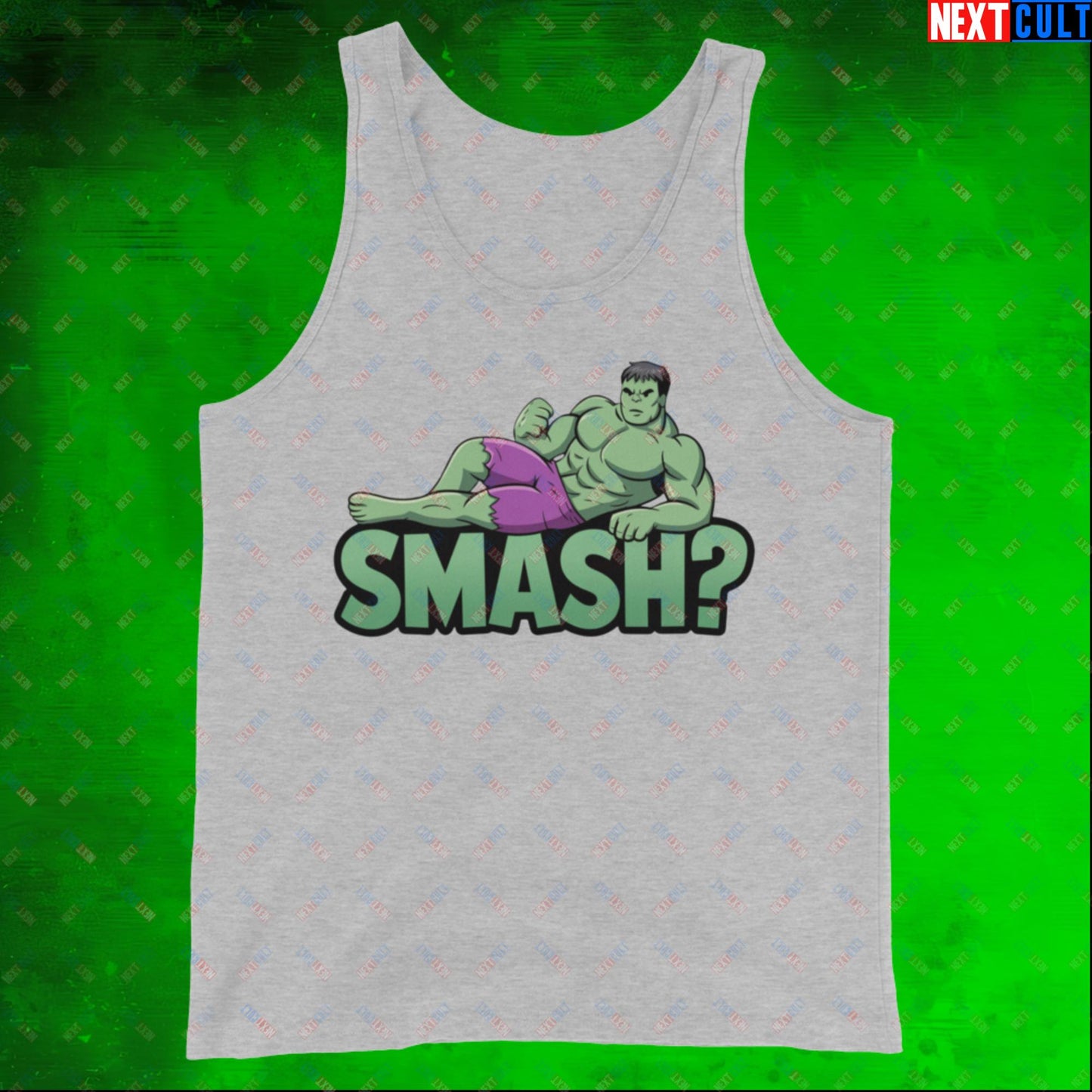 Hulk Smash? Funny Sexy Hulk Meme Cartoon Tank Top Athletic Heather Tank Tops Hulk Movies Superheroes Next Cult Brand