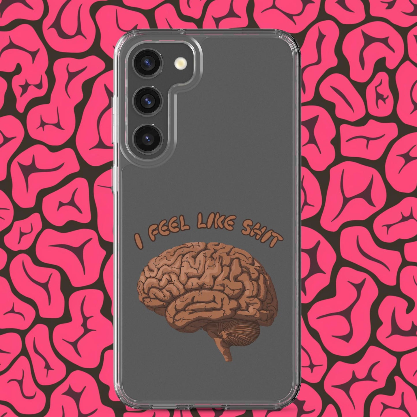 I Feel Like Shit Clear Case for Samsung Samsung Galaxy S23 Plus Mobile Phone Cases Brains Feelings Life Next Cult Brand