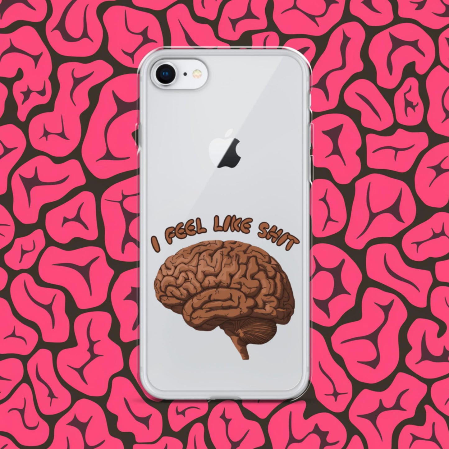 I Feel Like Shit Clear Case for iPhone iPhone 7 8 Mobile Phone Cases Brains Feelings Life Next Cult Brand