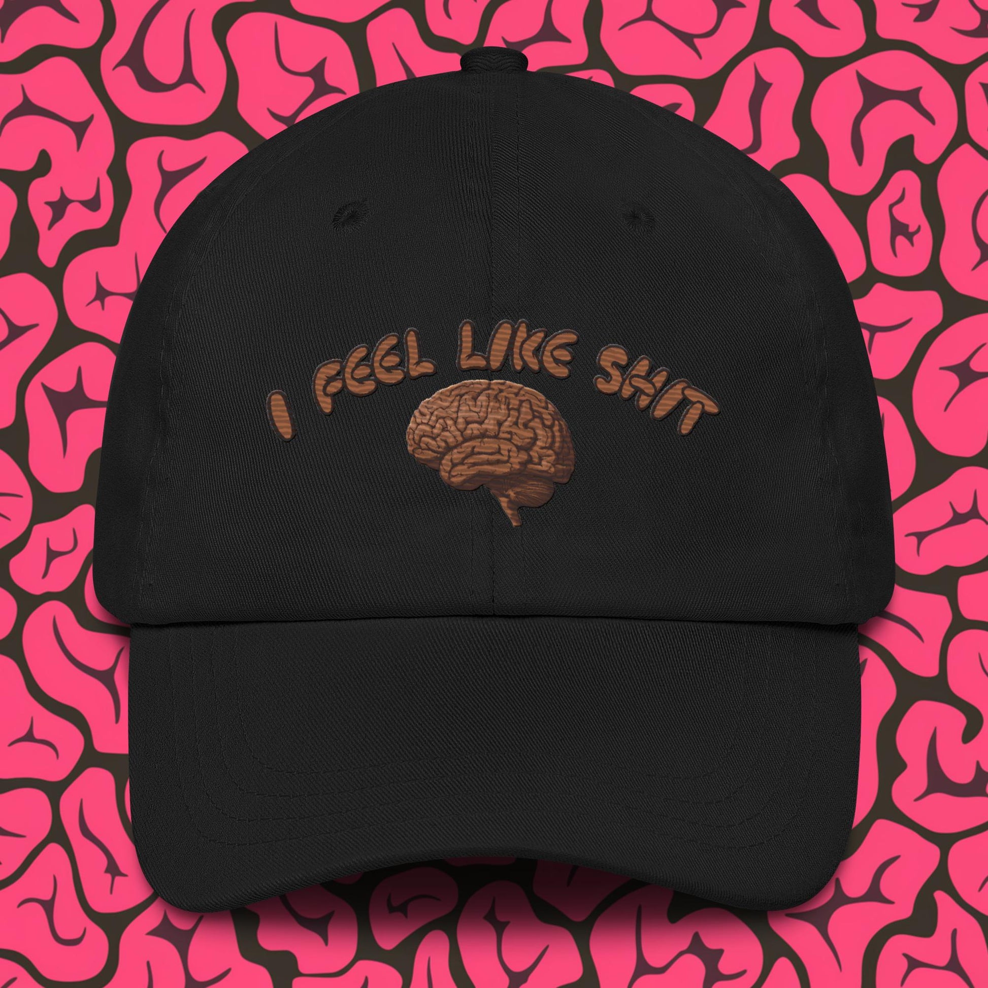 I Feel Like Shit Dad hat Black Hats Brains Feelings Life Next Cult Brand