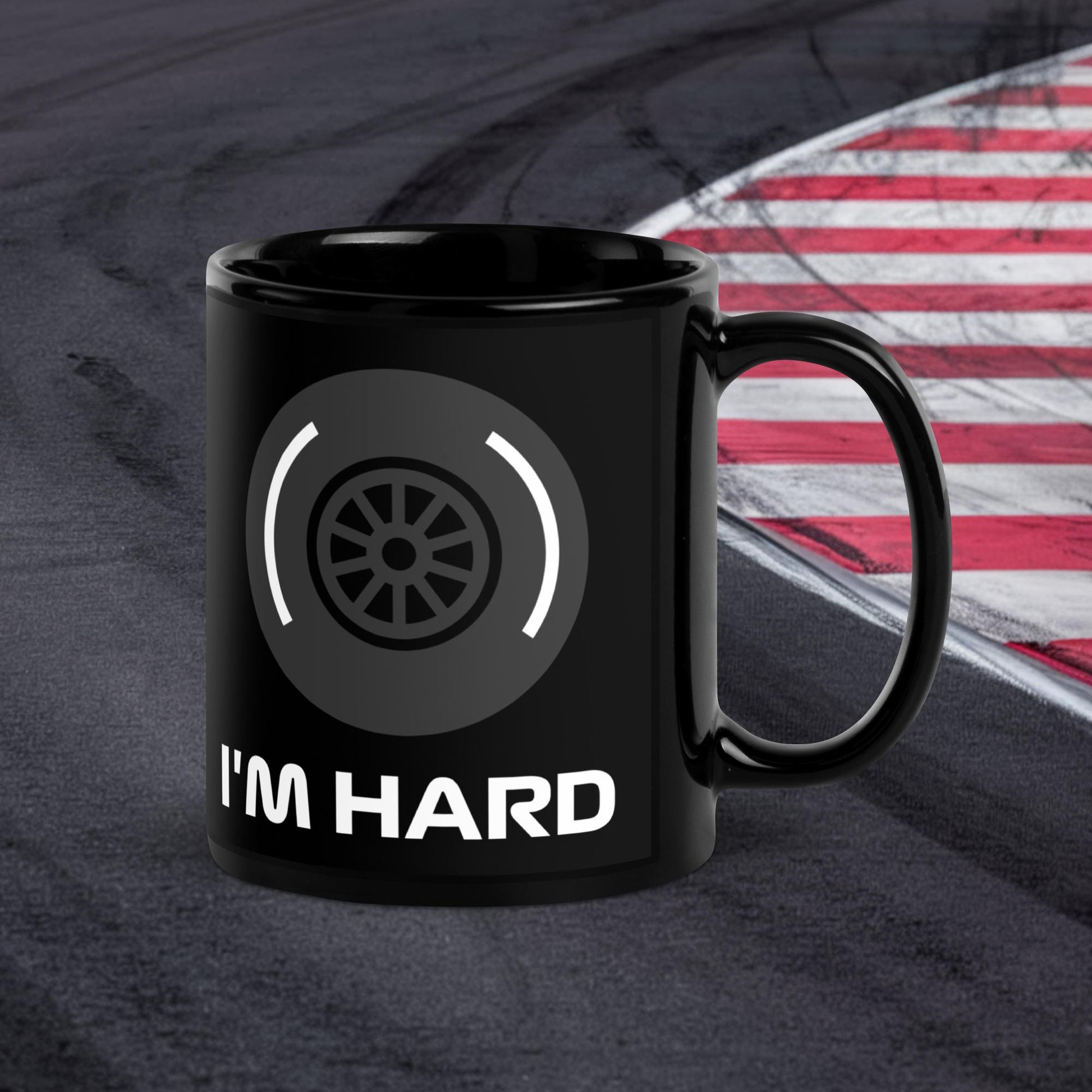 I'm Hard Tyres Funny F1 Black Glossy Mug Default Title Mugs F1 Next Cult Brand