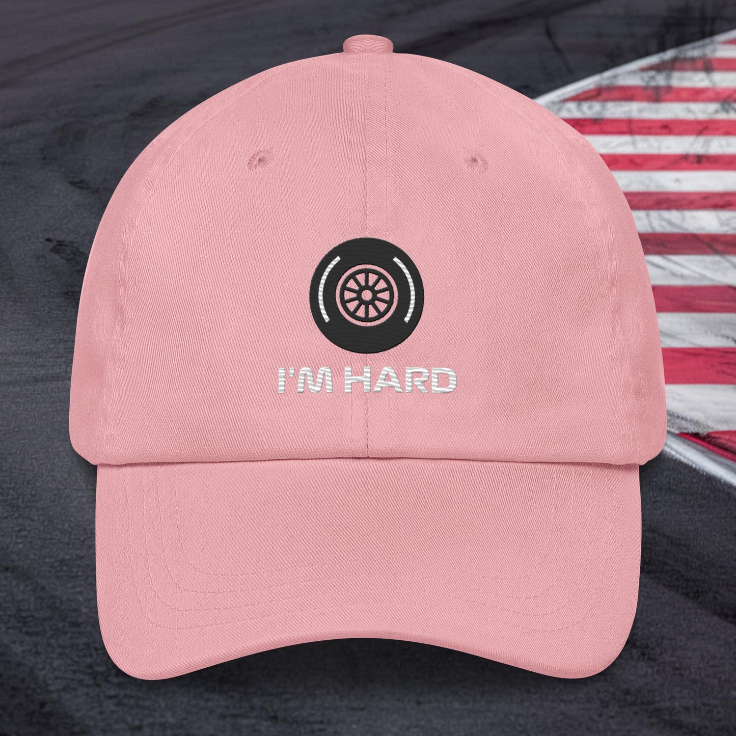 I'm Hard Tyres Funny F1 Dad hat Pink Hats F1 Next Cult Brand