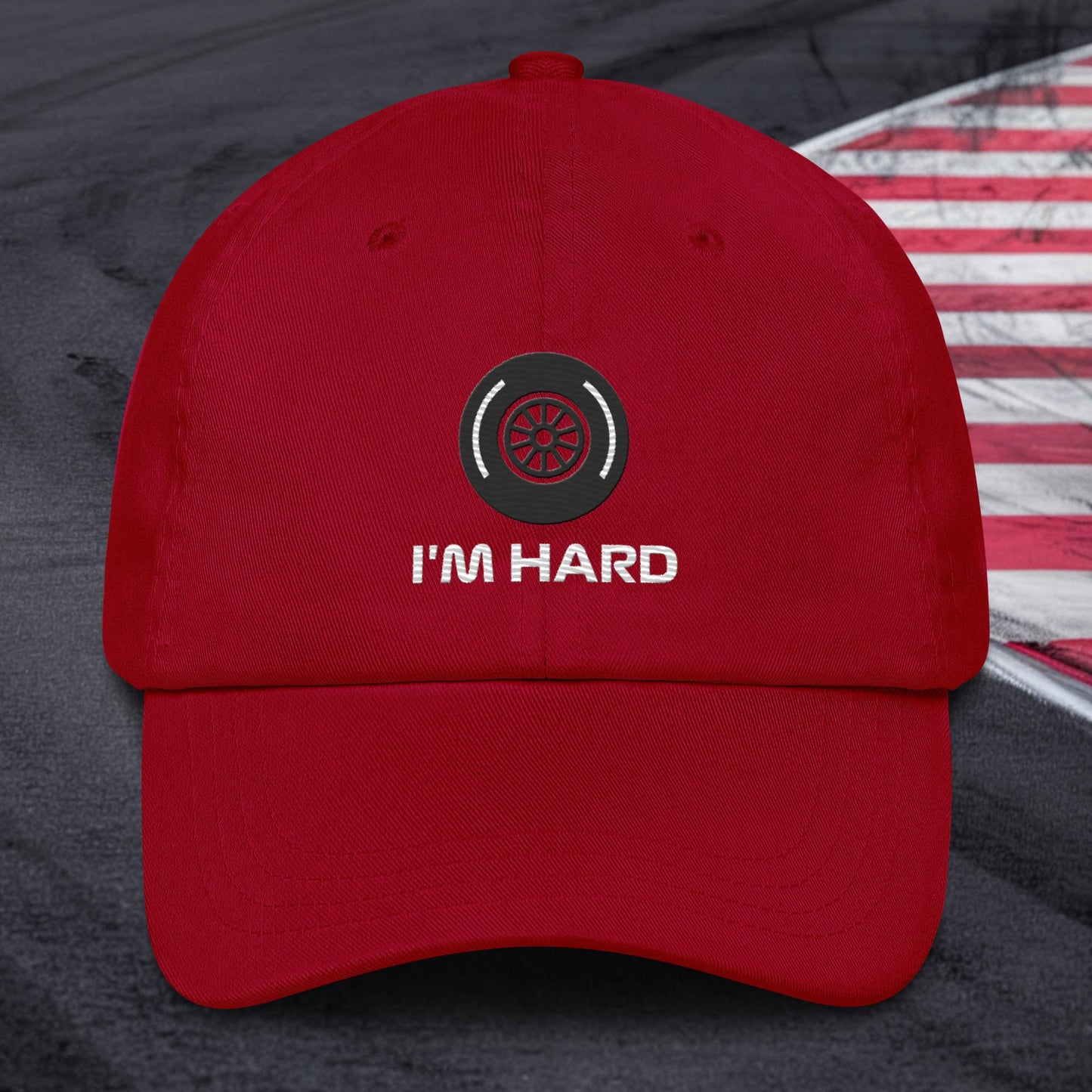 I'm Hard Tyres Funny F1 Dad hat Cranberry Hats F1 Next Cult Brand