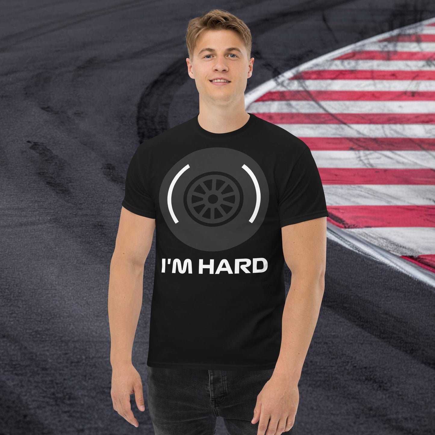 I'm Hard Tyres Funny F1 Unisex tee Black T-shirts F1 Next Cult Brand