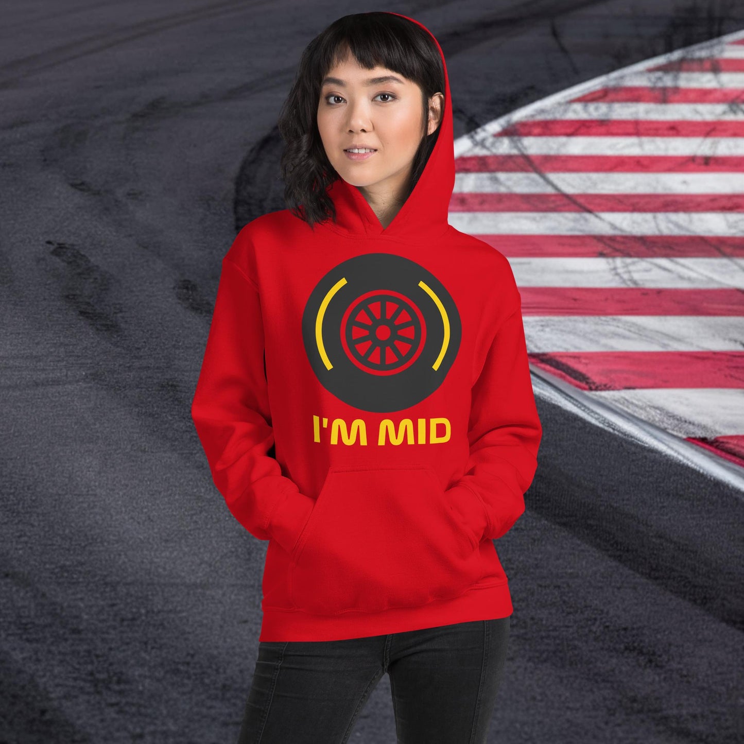 I'm Mid Tyres Funny F1 Unisex Hoodie Red Hoodies F1 Next Cult Brand