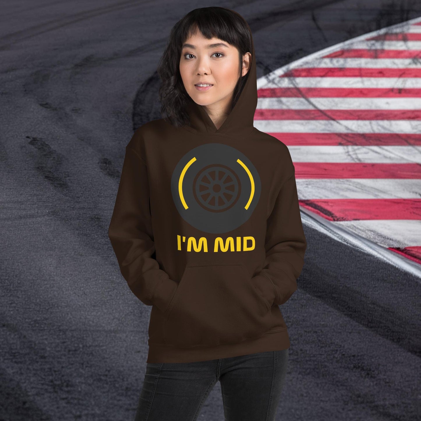 I'm Mid Tyres Funny F1 Unisex Hoodie Dark Chocolate Hoodies F1 Next Cult Brand
