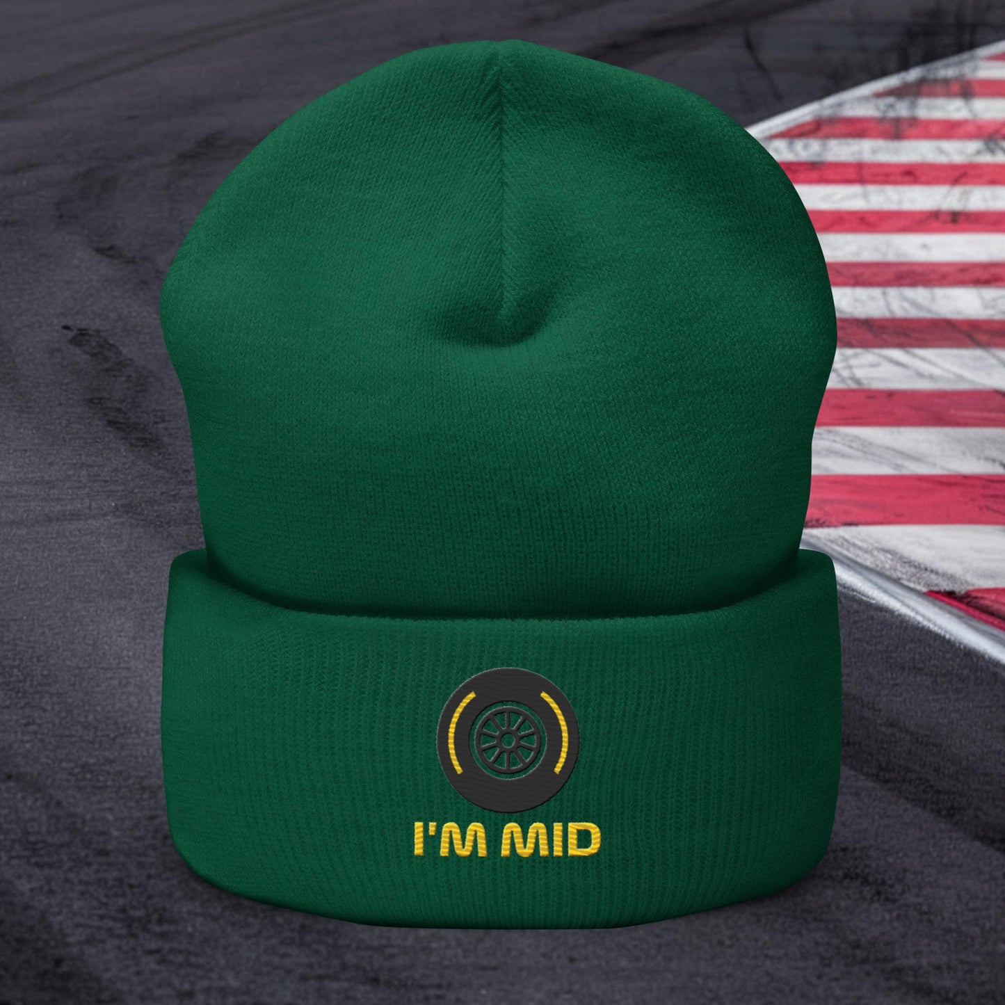 I'm Soft Tyres Funny F1 Cuffed Beanie Spruce Hats F1 Next Cult Brand