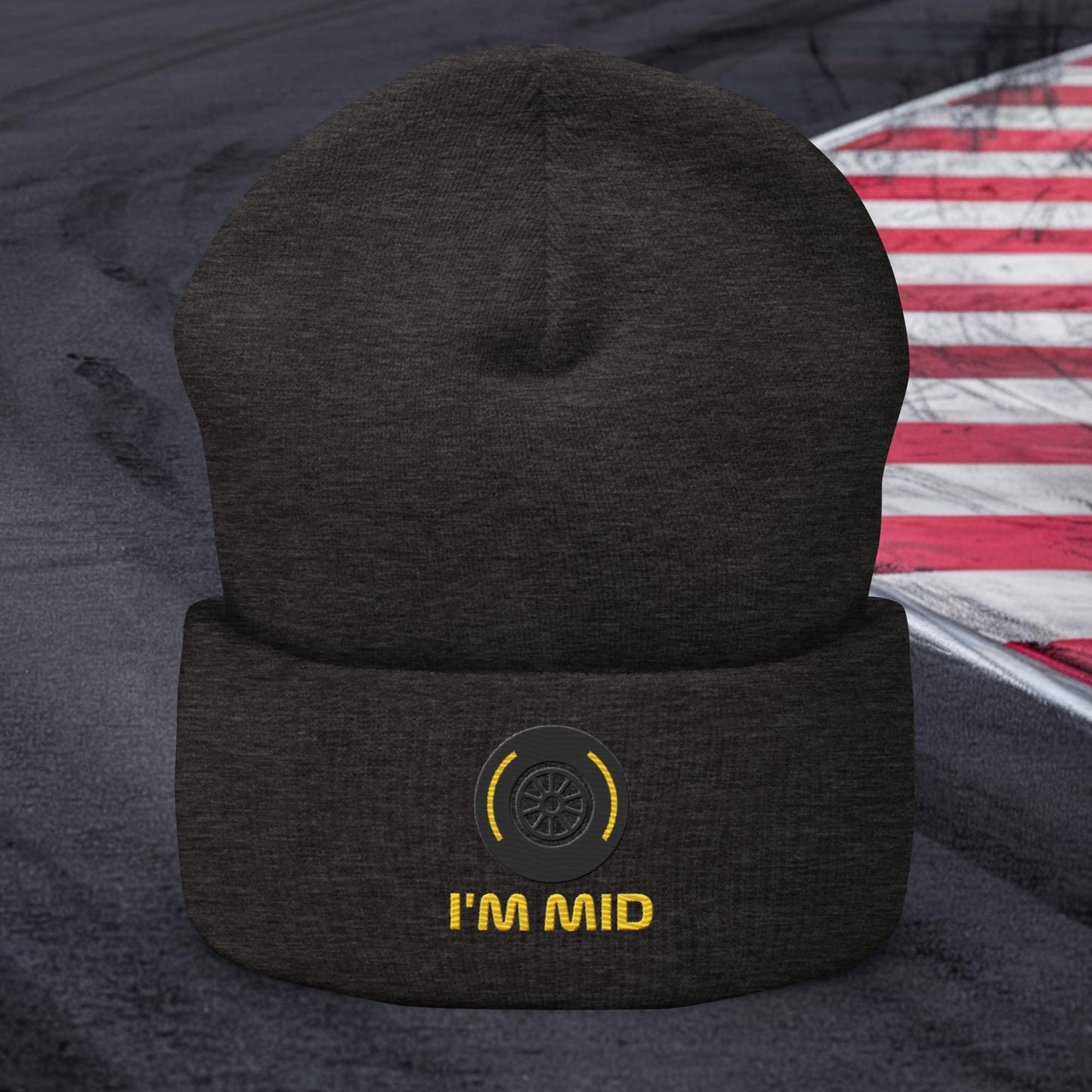 I'm Soft Tyres Funny F1 Cuffed Beanie Dark Grey Hats F1 Next Cult Brand