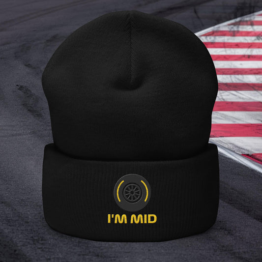 I'm Soft Tyres Funny F1 Cuffed Beanie Black Hats F1 Next Cult Brand
