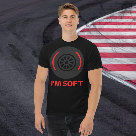 I'm Soft Tyres Funny F1 Unisex tee Black T-shirts F1 Next Cult Brand