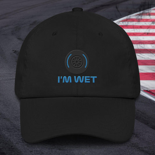 I'm Wet Tyres Funny F1 Dad hat Black Hats F1 Next Cult Brand