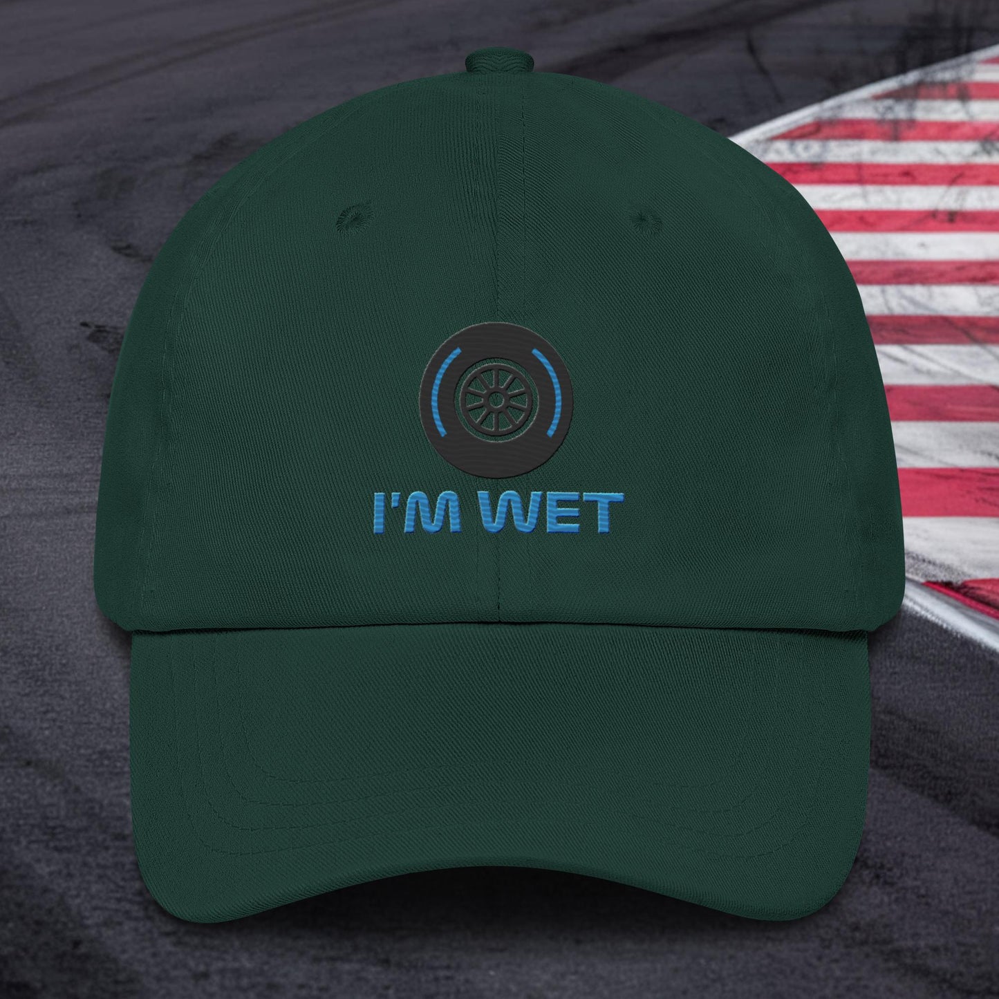 I'm Wet Tyres Funny F1 Dad hat Spruce Hats F1 Next Cult Brand