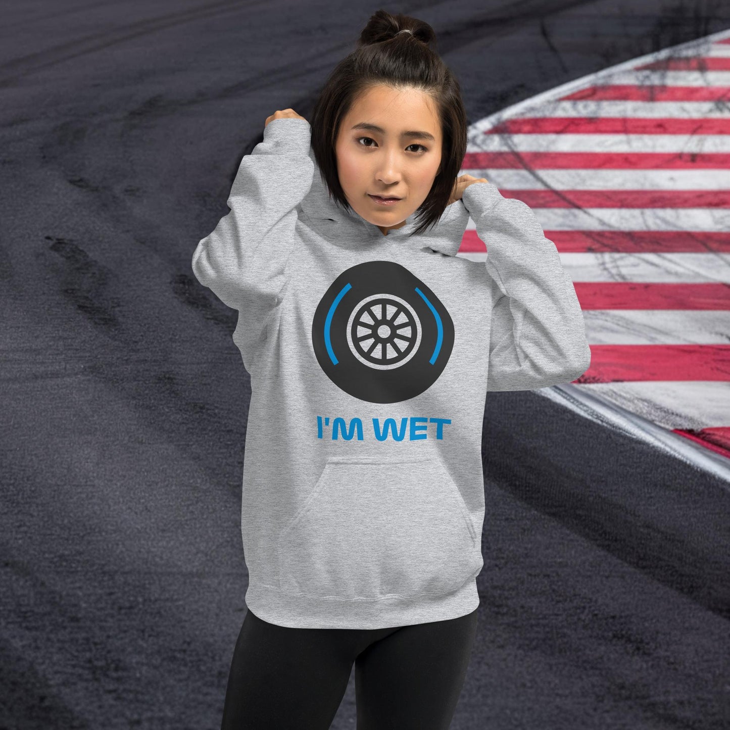 I'm Wet Tyres Funny F1 Unisex Hoodie Sport Grey Hoodies F1 Next Cult Brand