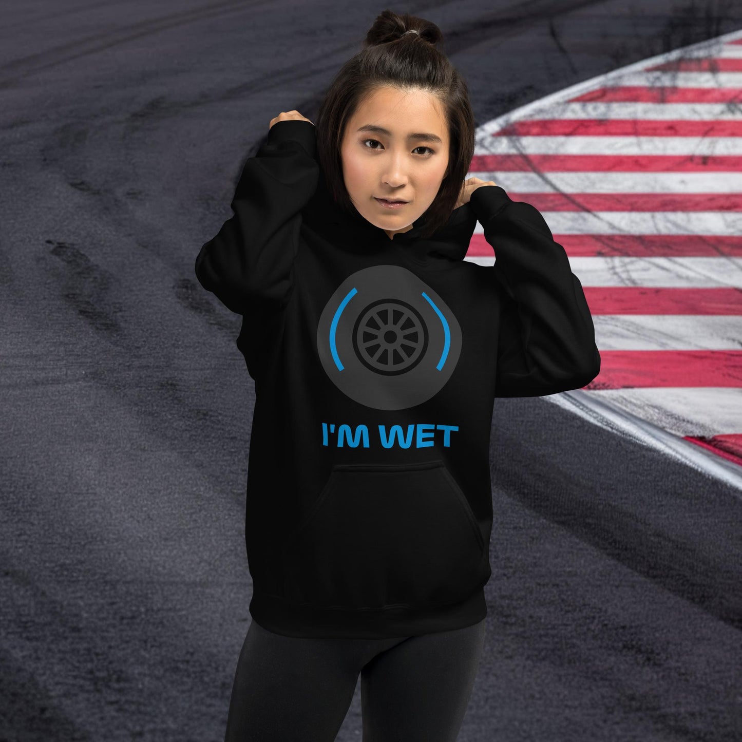 I'm Wet Tyres Funny F1 Unisex Hoodie Black Hoodies F1 Next Cult Brand