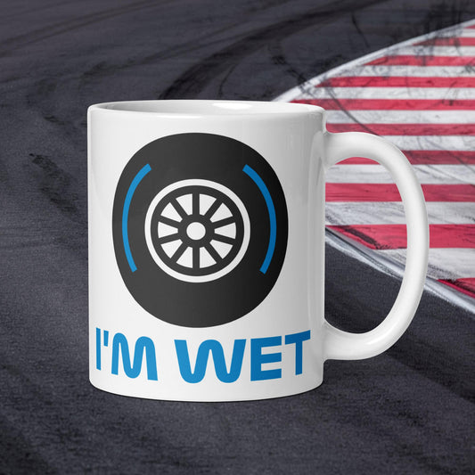 I'm Wet Tyres Funny F1 White glossy mug Default Title Mugs F1 Next Cult Brand