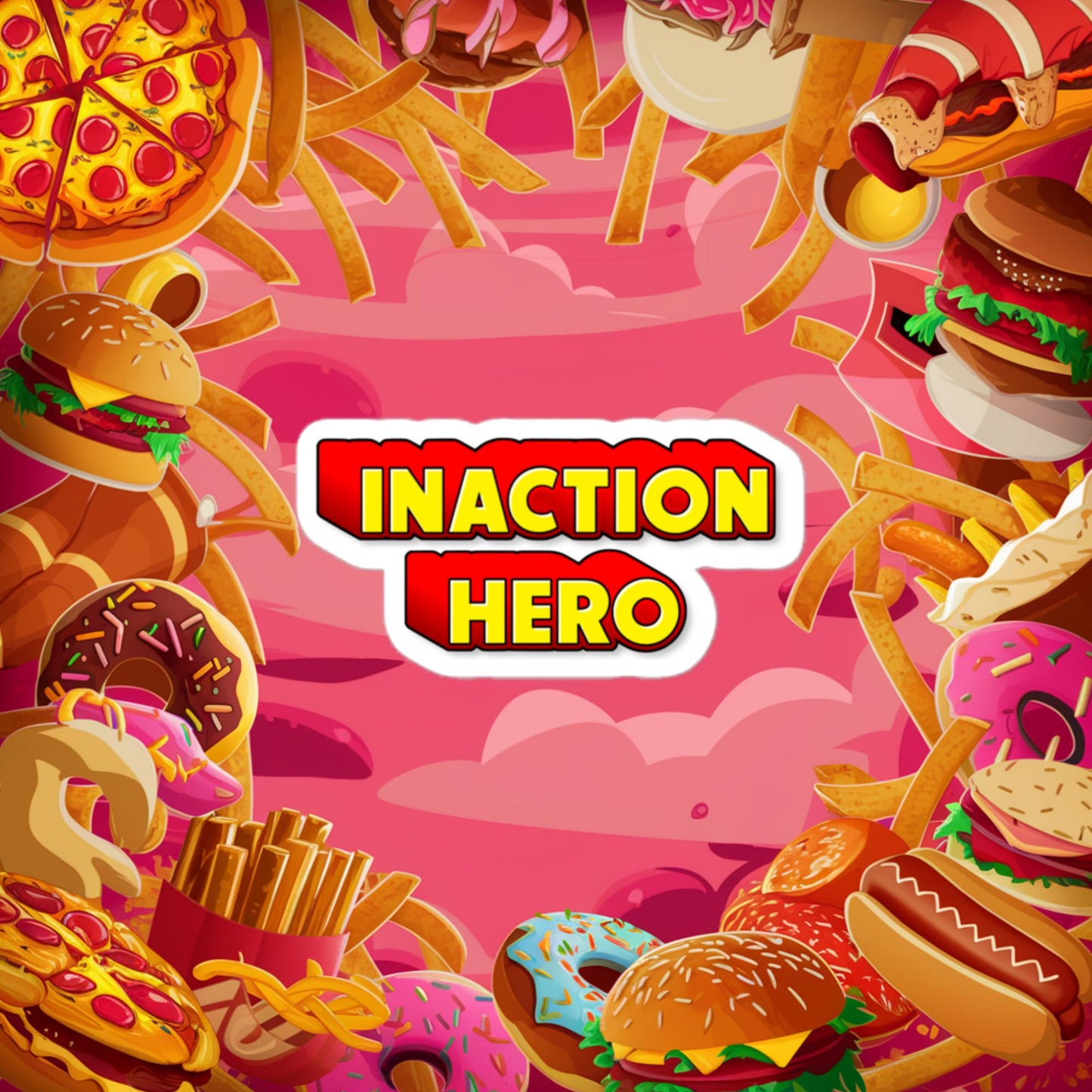 Inaction Hero Bubble-free stickers 3″×3″ Stickers Superheroes Next Cult Brand