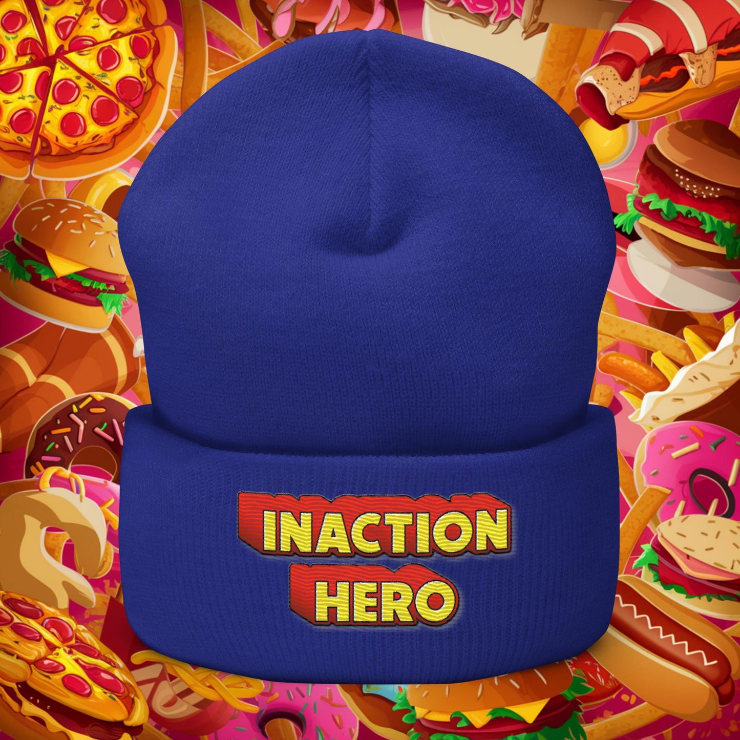 Inaction Hero Cuffed Beanie Royal Hats Superheroes Next Cult Brand