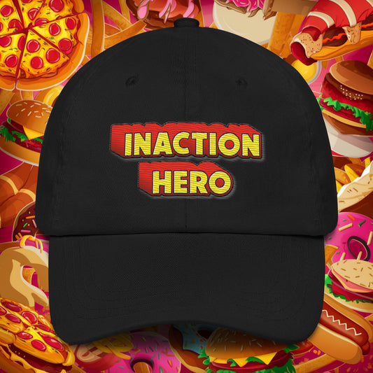 Inaction Hero Dad hat Black Hats Superheroes Next Cult Brand