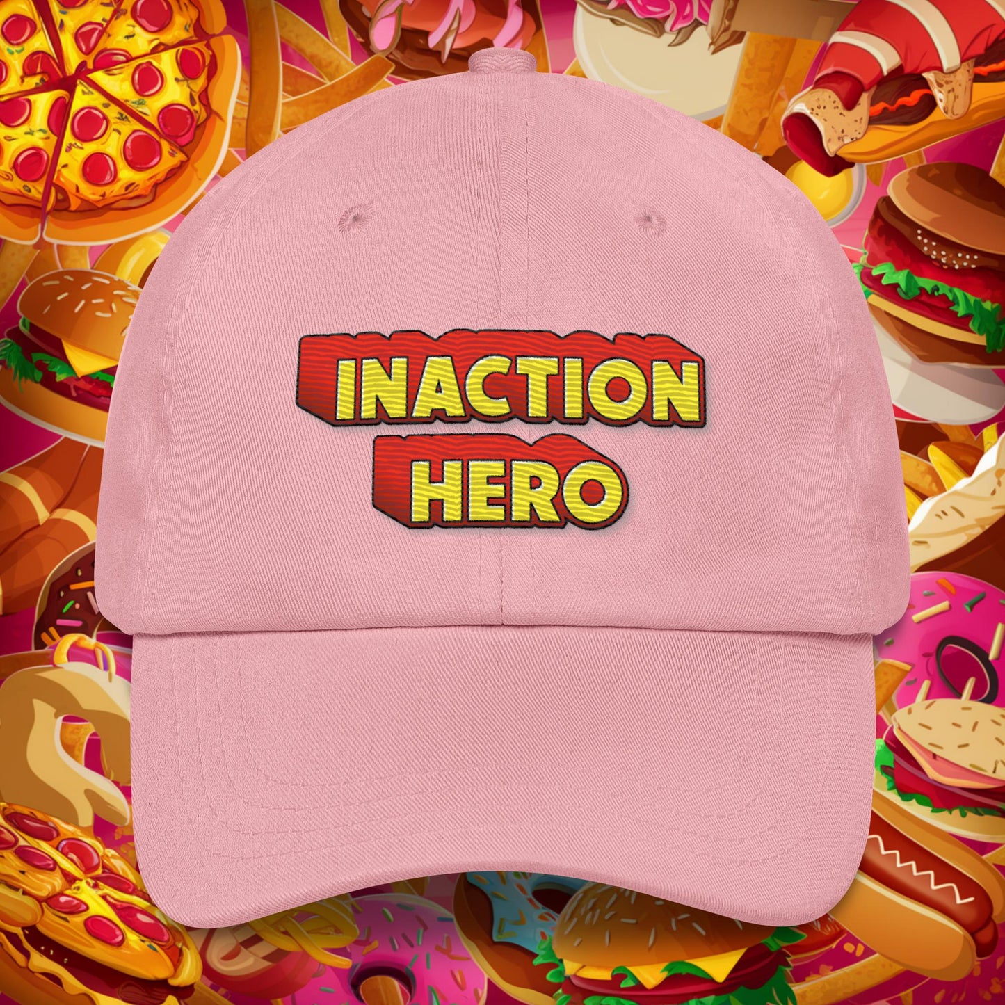 Inaction Hero Dad hat Pink Hats Superheroes Next Cult Brand