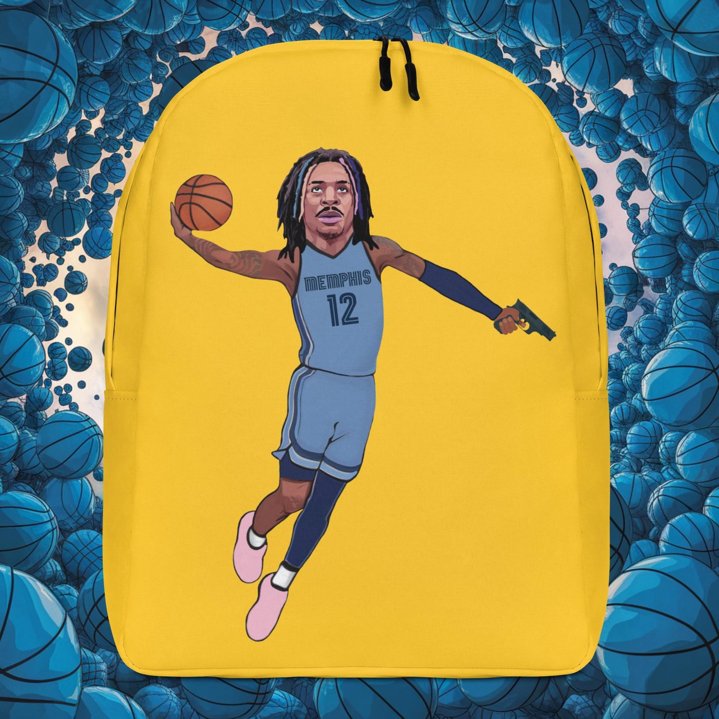 Ja Morant Gun Suspension Memphis Grizzlies NBA Backpack Default Title Bags Basketball Ja Morant Memphis Grizzlies NBA Next Cult Brand