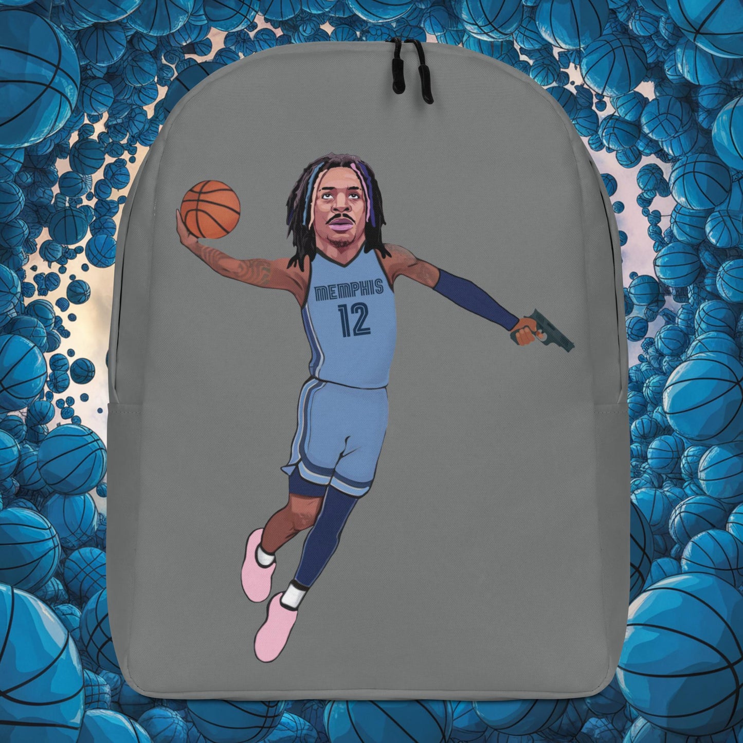Ja Morant Gun Suspension Memphis Grizzlies NBA Backpack Default Title Bags Basketball Ja Morant Memphis Grizzlies NBA Next Cult Brand