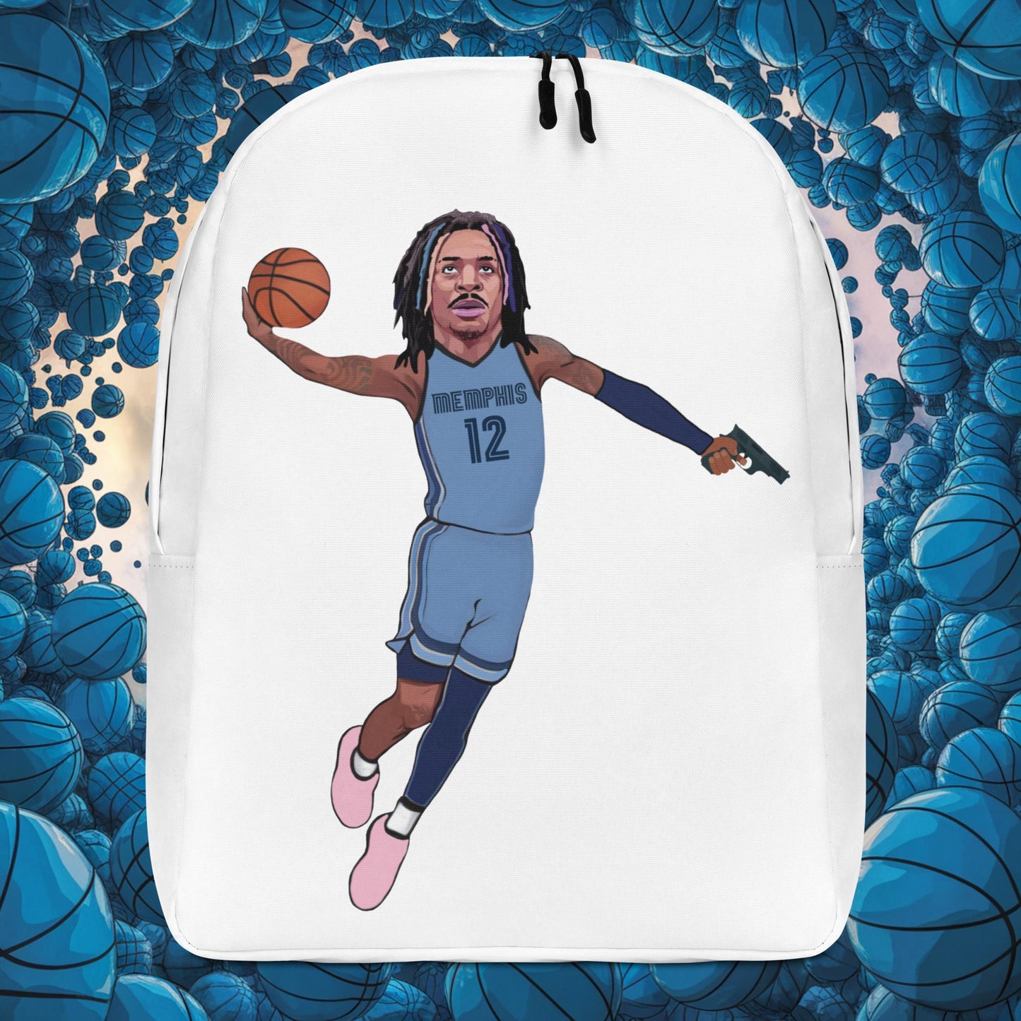 Ja Morant Gun Suspension Memphis Grizzlies NBA Backpack Default Title Bags Basketball Ja Morant Memphis Grizzlies NBA Next Cult Brand