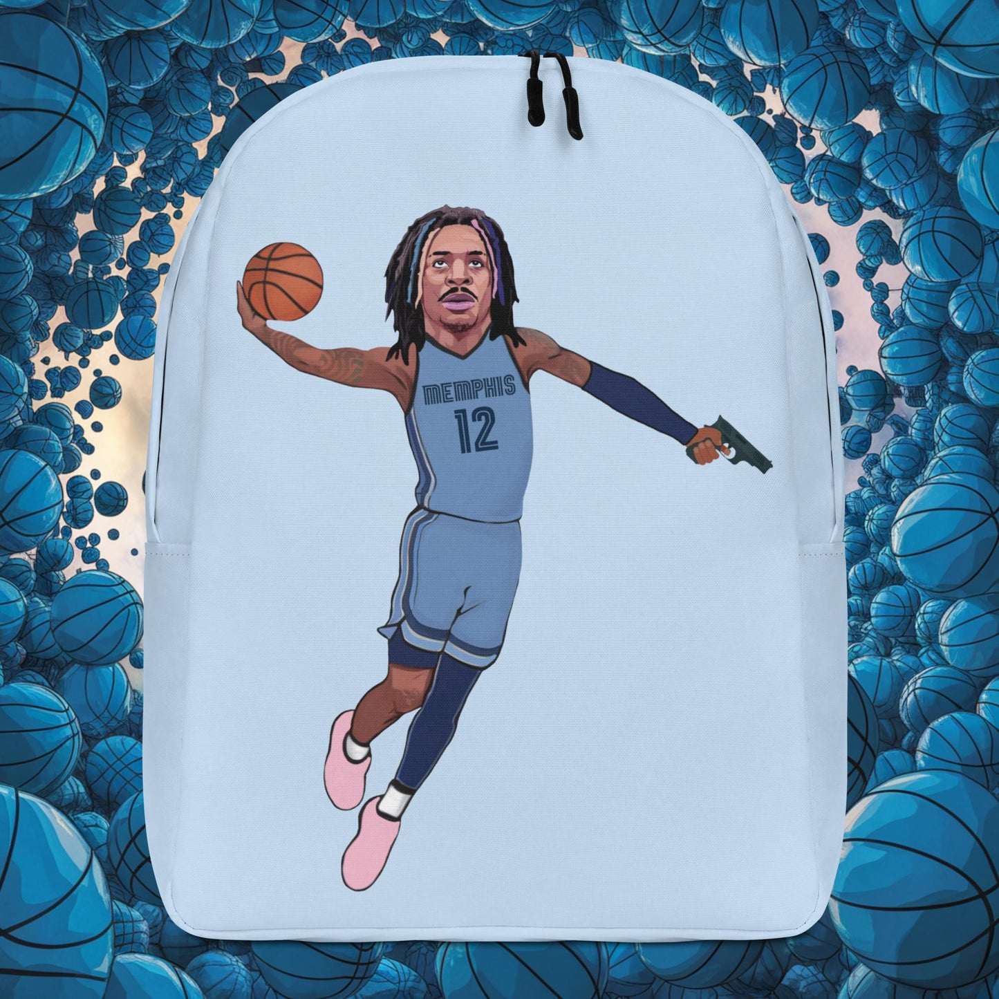 Ja Morant Gun Suspension Memphis Grizzlies NBA Backpack Default Title Bags Basketball Ja Morant Memphis Grizzlies NBA Next Cult Brand
