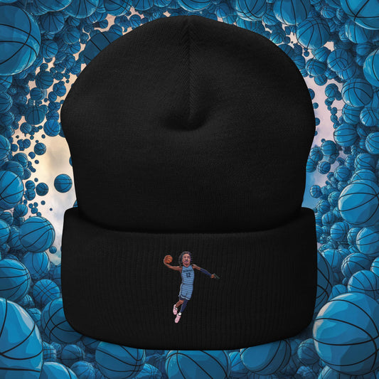 Ja Morant Gun Suspension Memphis Grizzlies NBA Cuffed Beanie Black Hats Basketball Ja Morant Memphis Grizzlies NBA Next Cult Brand