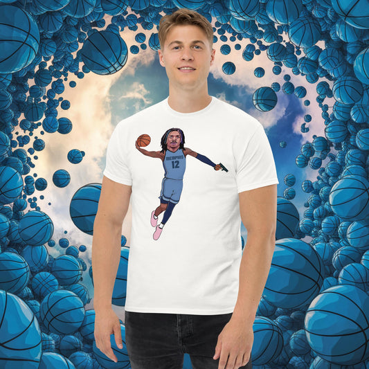 Ja Morant Gun Suspension Memphis Grizzlies NBA tee White T-shirts Basketball Ja Morant Memphis Grizzlies NBA Next Cult Brand