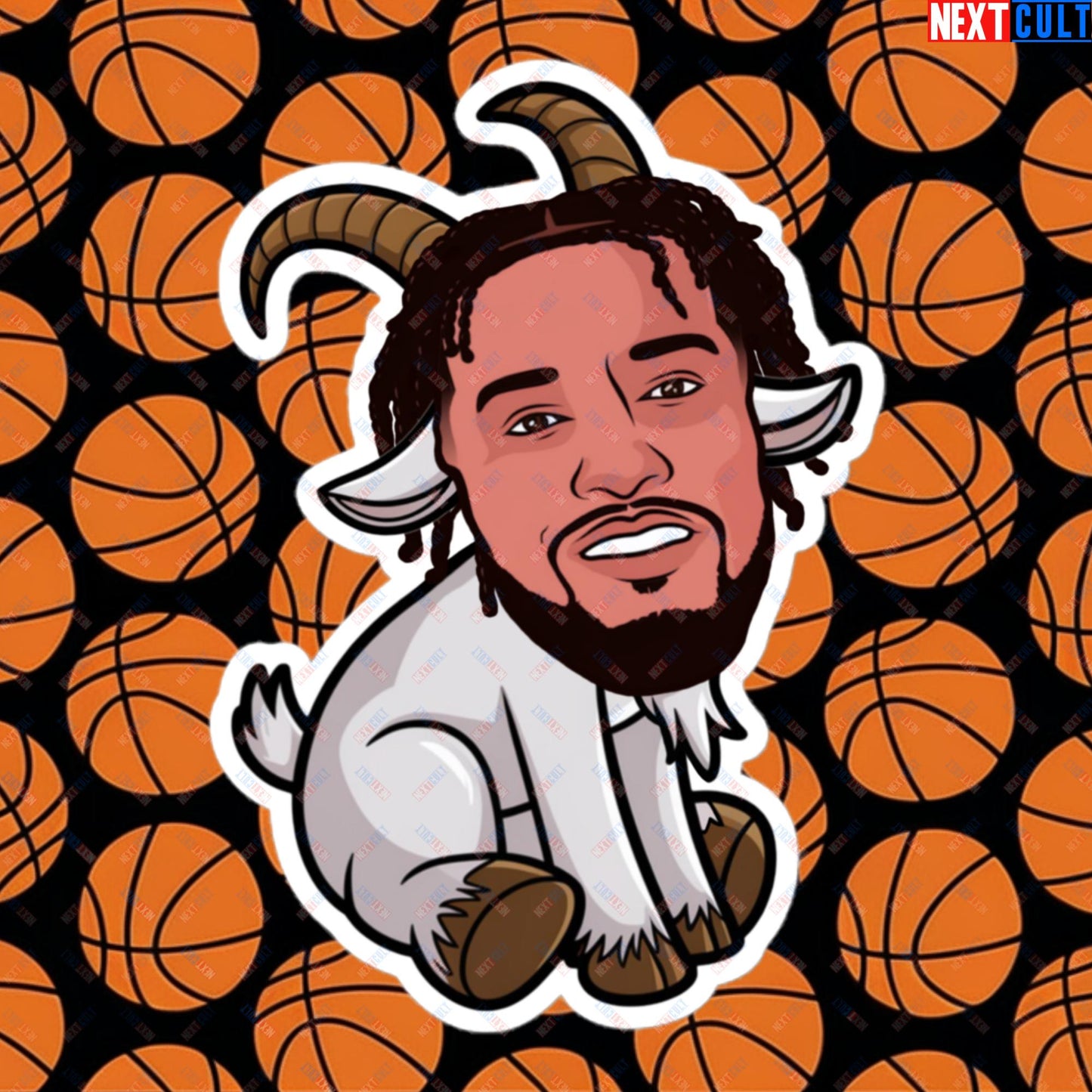 Jalen Brunson G.O.A.T. Sticker - Funny Basketball Meme Decal for New York Knicks Fans - Greatest of All Time Print - Perfect Gift for Basketball Lovers Bubble-free stickers 5.5″×5.5″ Stickers Basketball G.O.A.T. Jalen Brunson NBA New York Knicks Next Cult Brand