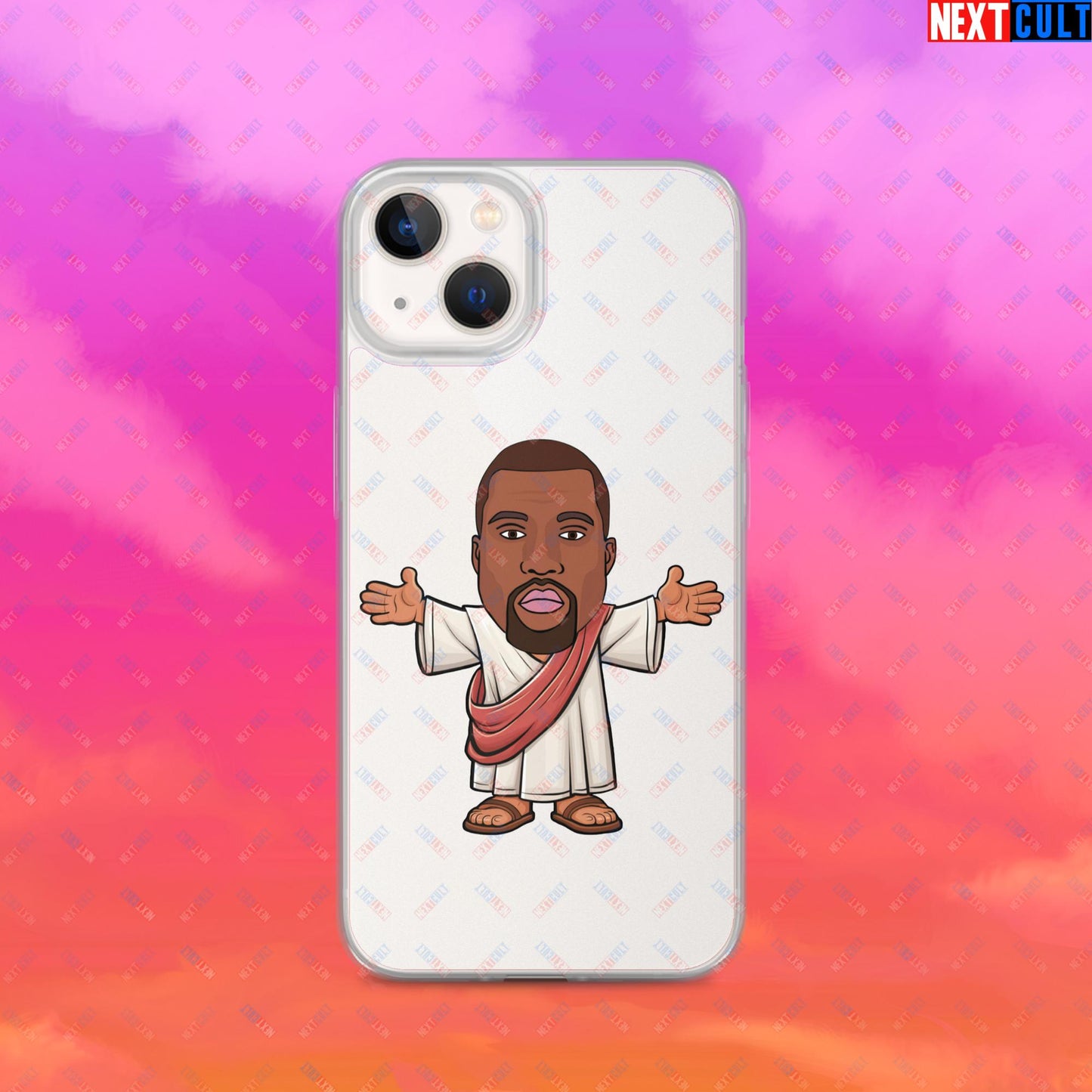 Jesus Kanye West Yeezianity Ye Funny Hip Hop Clear Case for iPhone iPhone 13 Mobile Phone Cases Kanye West Music Next Cult Brand