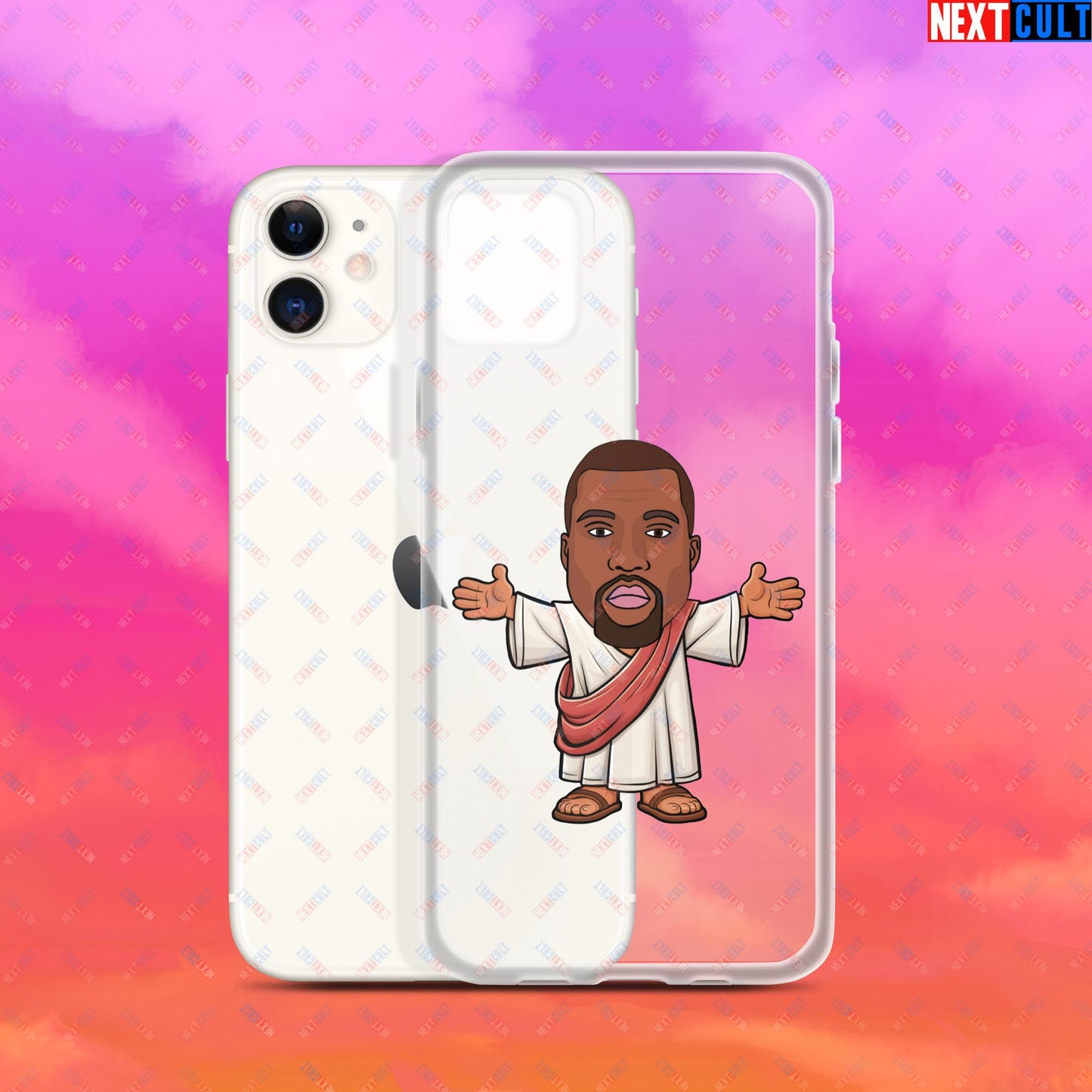 Jesus Kanye West Yeezianity Ye Funny Hip Hop Clear Case for iPhone iPhone 11 Mobile Phone Cases Kanye West Music Next Cult Brand