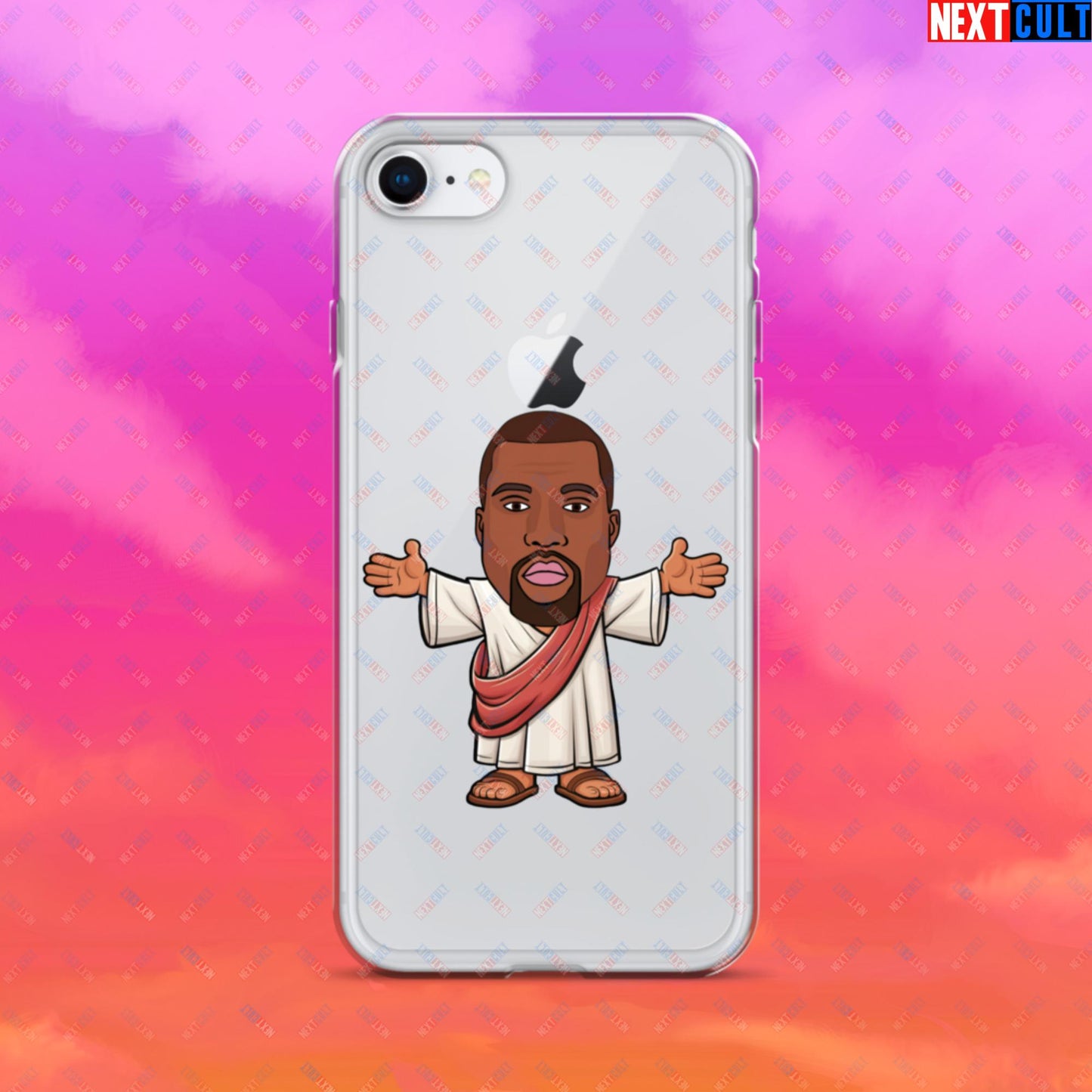 Jesus Kanye West Yeezianity Ye Funny Hip Hop Clear Case for iPhone iPhone 7 8 Mobile Phone Cases Kanye West Music Next Cult Brand