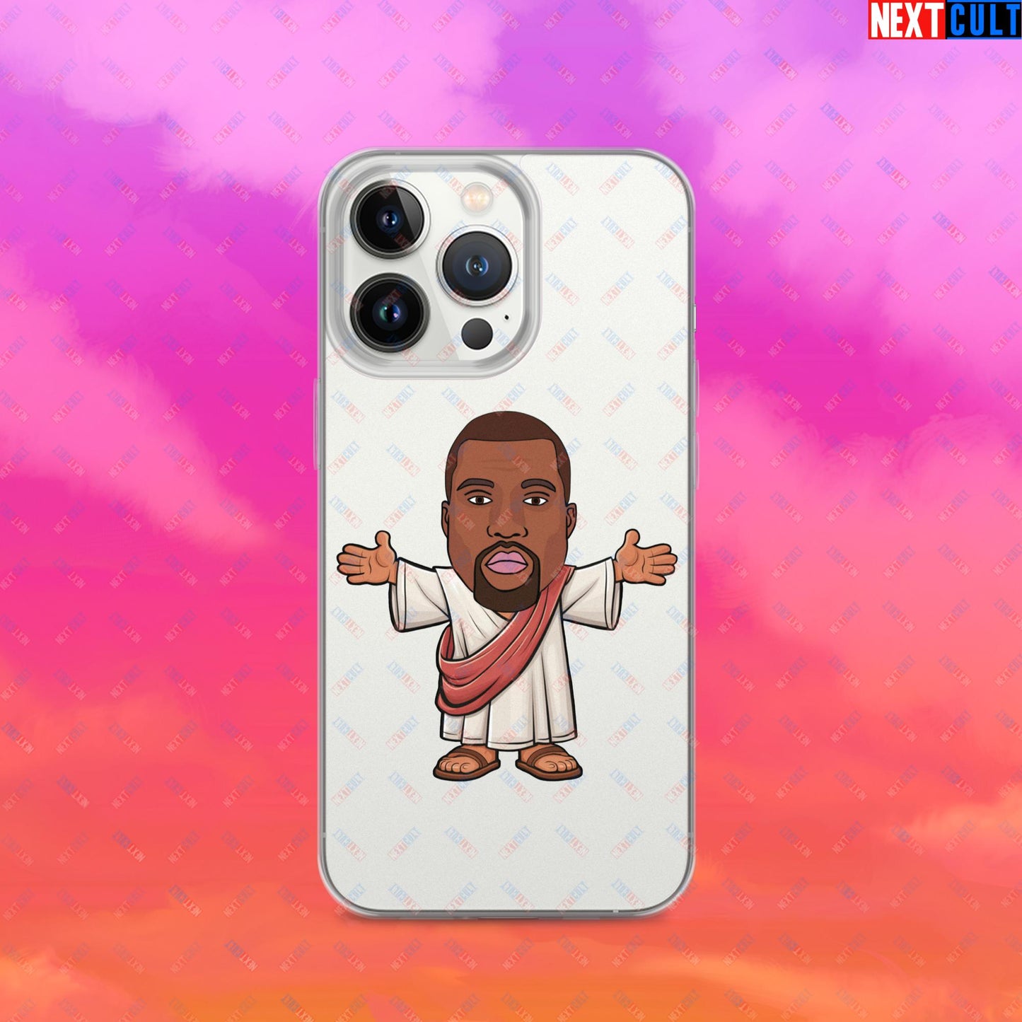 Jesus Kanye West Yeezianity Ye Funny Hip Hop Clear Case for iPhone iPhone 13 Pro Mobile Phone Cases Kanye West Music Next Cult Brand