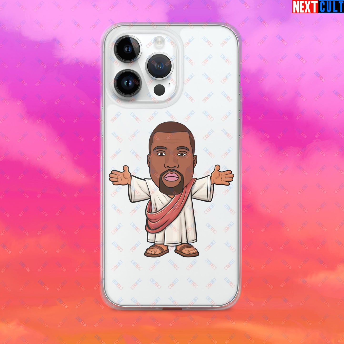 Jesus Kanye West Yeezianity Ye Funny Hip Hop Clear Case for iPhone iPhone 14 Pro Max Mobile Phone Cases Kanye West Music Next Cult Brand