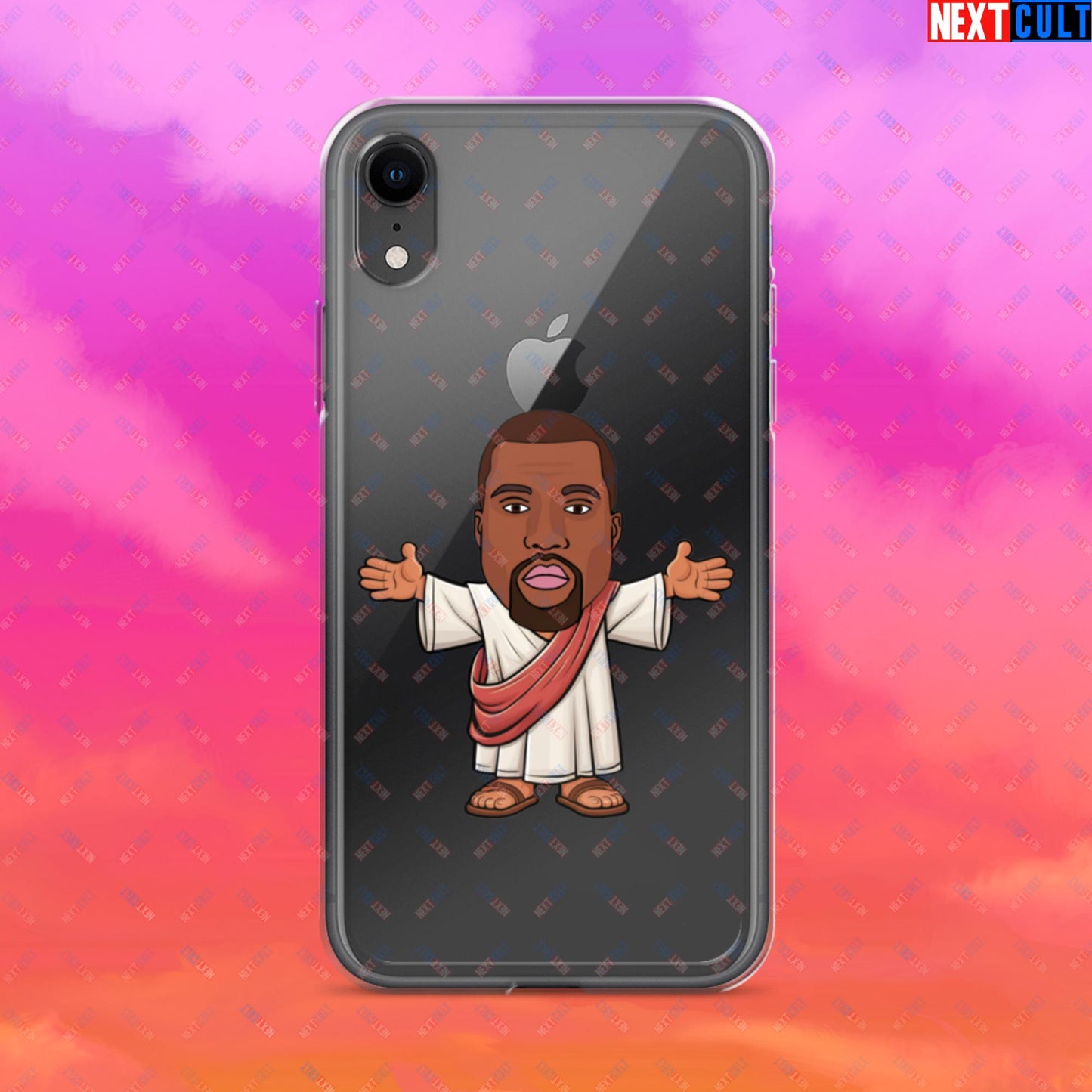 Jesus Kanye West Yeezianity Ye Funny Hip Hop Clear Case for iPhone iPhone XR Mobile Phone Cases Kanye West Music Next Cult Brand