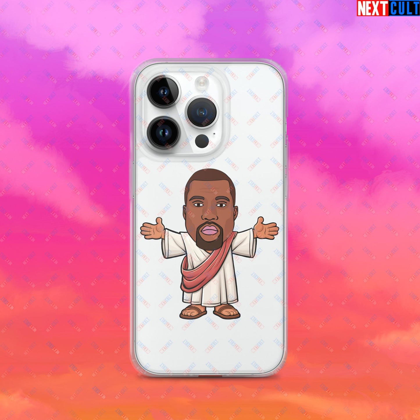 Jesus Kanye West Yeezianity Ye Funny Hip Hop Clear Case for iPhone iPhone 14 Pro Mobile Phone Cases Kanye West Music Next Cult Brand