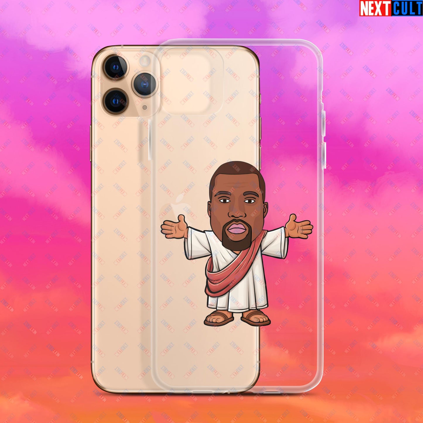 Jesus Kanye West Yeezianity Ye Funny Hip Hop Clear Case for iPhone iPhone 11 Pro Max Mobile Phone Cases Kanye West Music Next Cult Brand