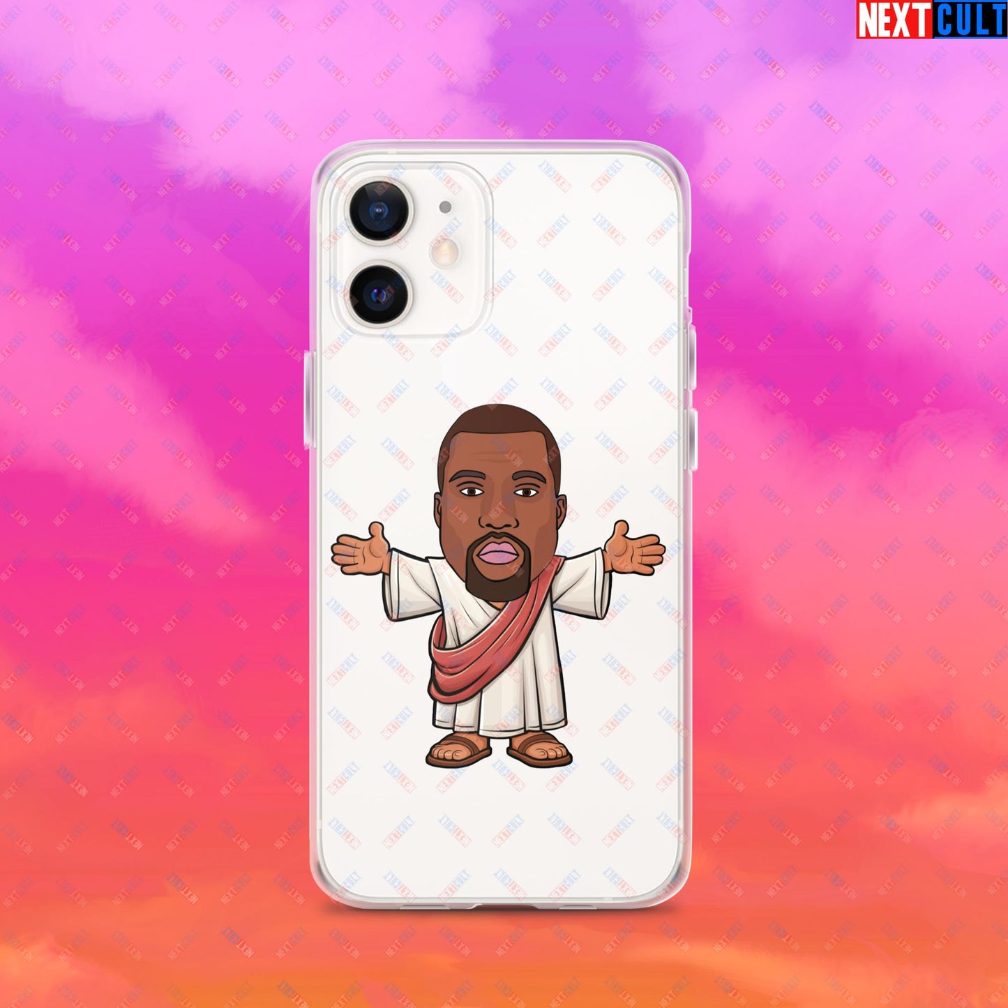 Jesus Kanye West Yeezianity Ye Funny Hip Hop Clear Case for iPhone iPhone 12 Mobile Phone Cases Kanye West Music Next Cult Brand