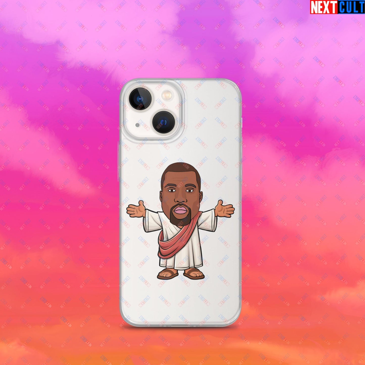 Jesus Kanye West Yeezianity Ye Funny Hip Hop Clear Case for iPhone iPhone 13 mini Mobile Phone Cases Kanye West Music Next Cult Brand