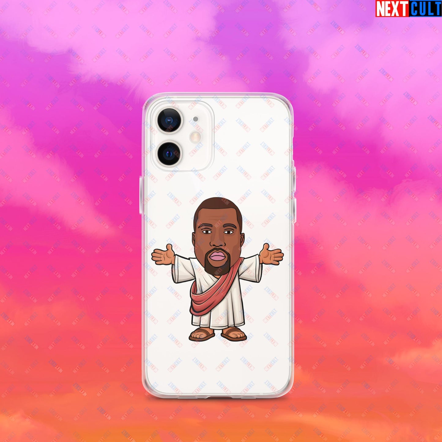 Jesus Kanye West Yeezianity Ye Funny Hip Hop Clear Case for iPhone iPhone 12 mini Mobile Phone Cases Kanye West Music Next Cult Brand
