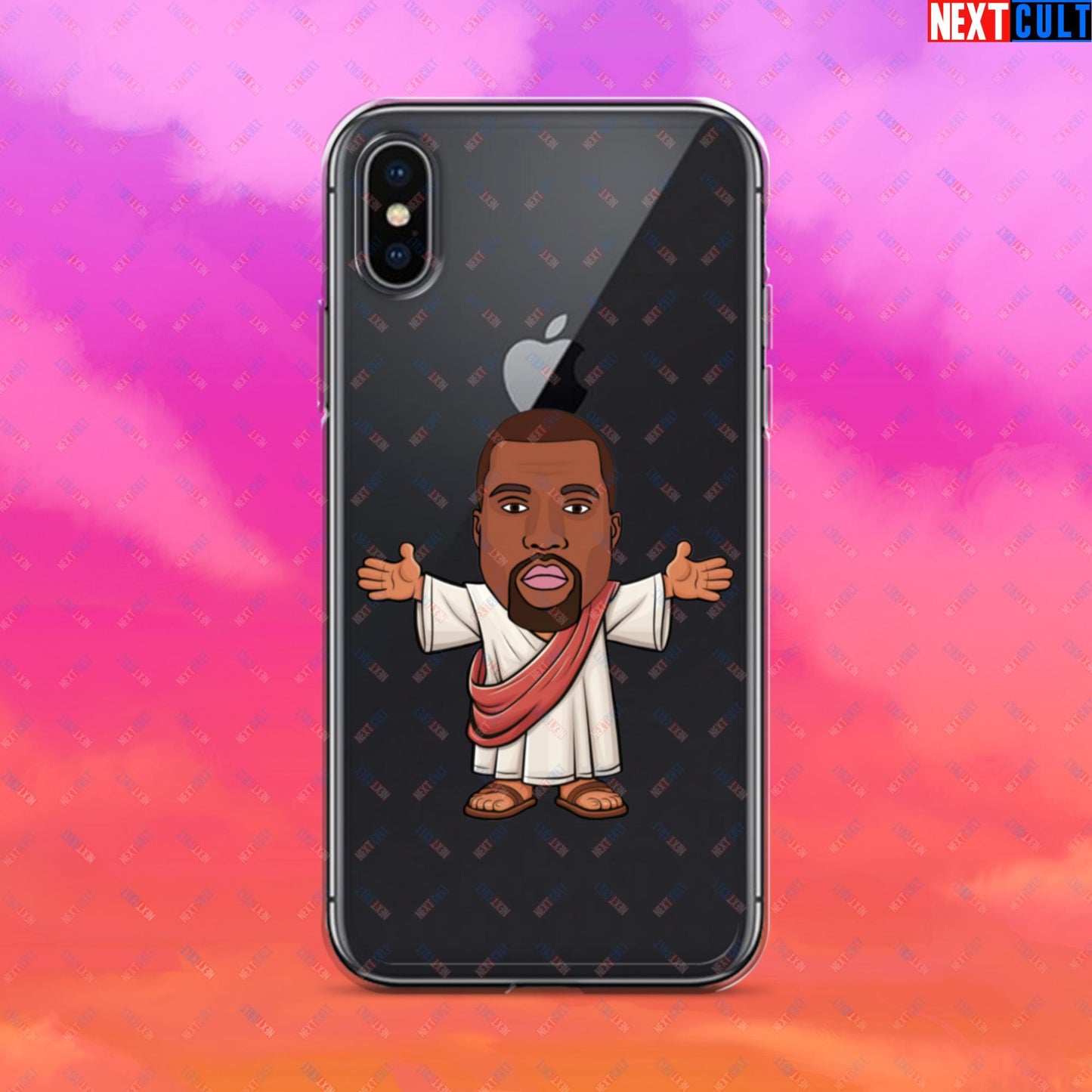 Jesus Kanye West Yeezianity Ye Funny Hip Hop Clear Case for iPhone iPhone X XS Mobile Phone Cases Kanye West Music Next Cult Brand