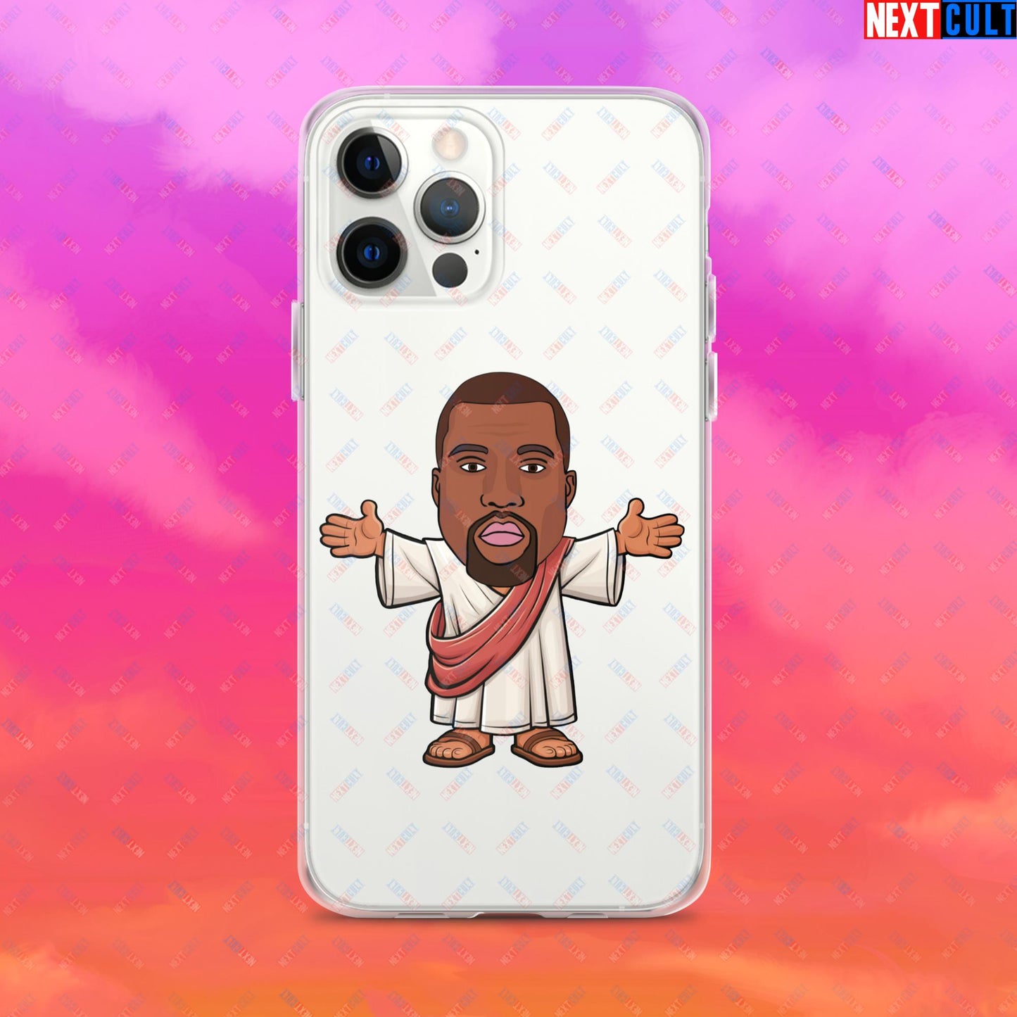 Jesus Kanye West Yeezianity Ye Funny Hip Hop Clear Case for iPhone iPhone 12 Pro Max Mobile Phone Cases Kanye West Music Next Cult Brand