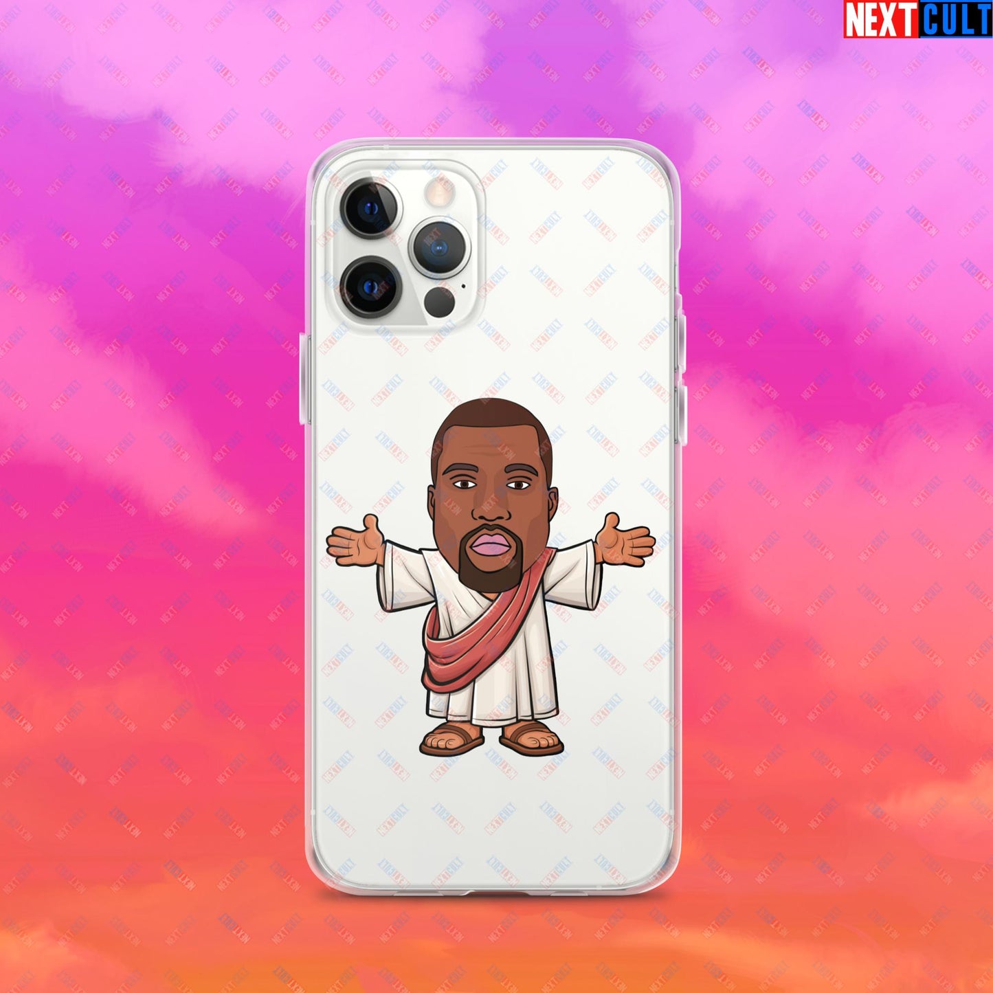 Jesus Kanye West Yeezianity Ye Funny Hip Hop Clear Case for iPhone iPhone 12 Pro Mobile Phone Cases Kanye West Music Next Cult Brand
