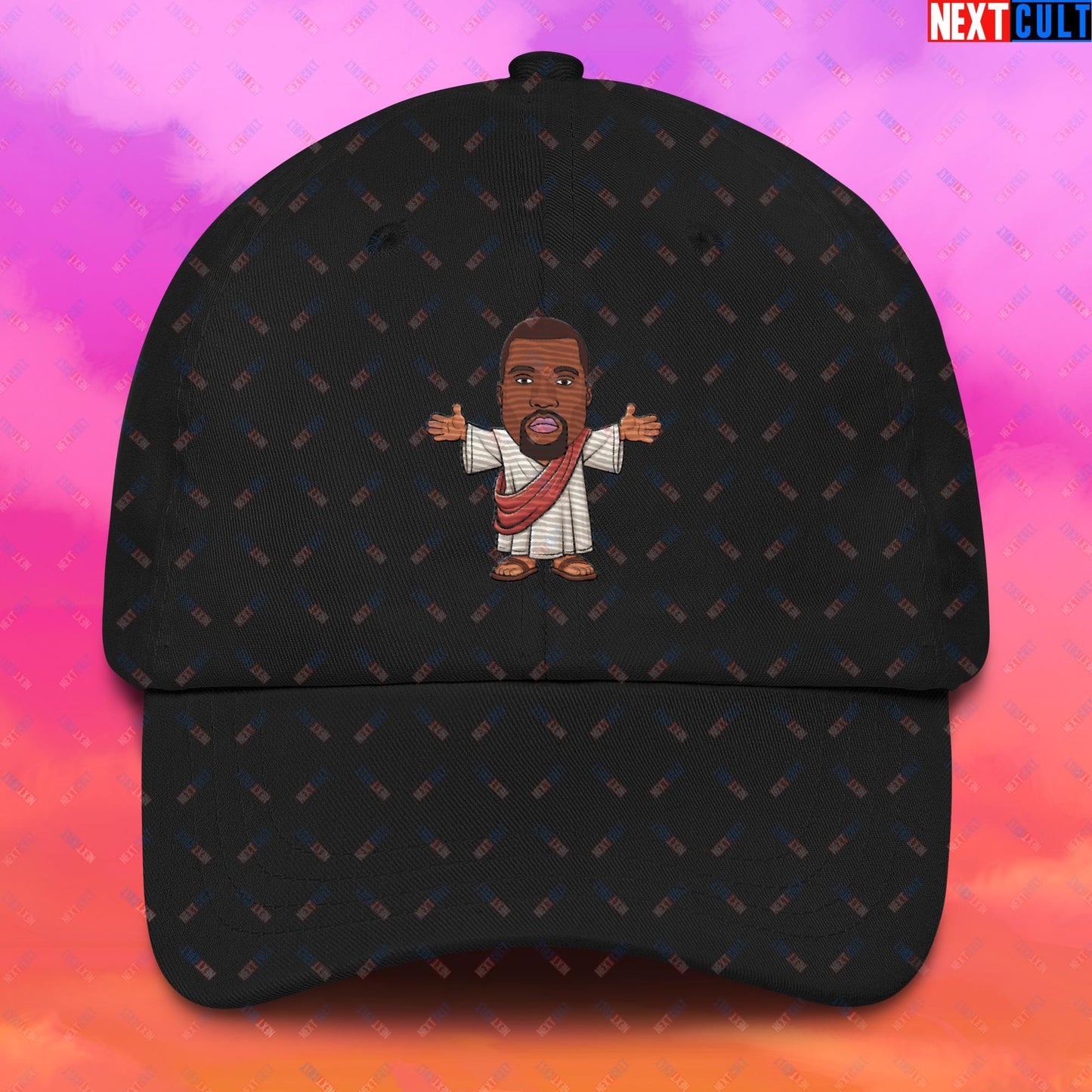 Jesus Kanye West Yeezianity Ye Funny Hip Hop Dad hat Black Hats Kanye West Music Next Cult Brand