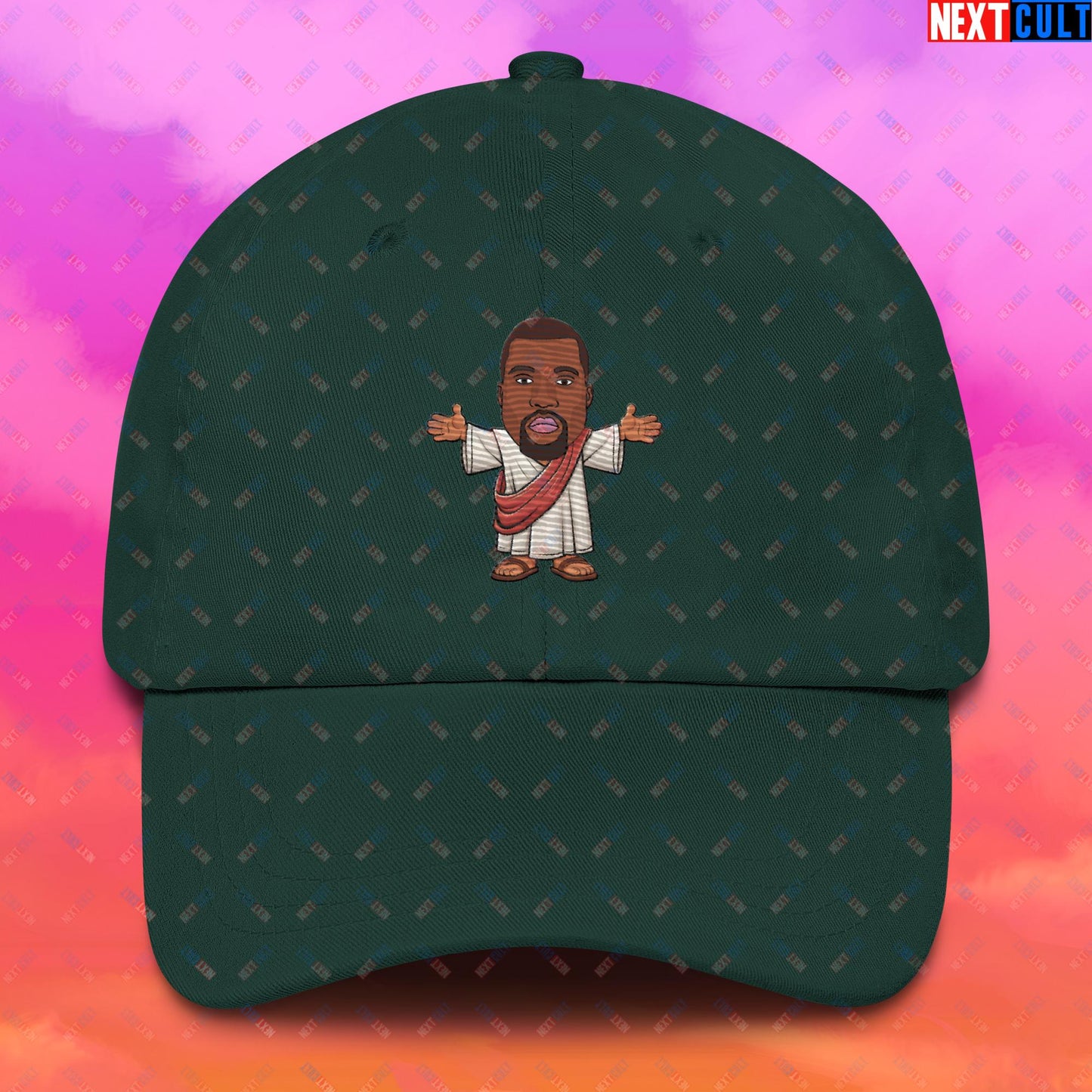 Jesus Kanye West Yeezianity Ye Funny Hip Hop Dad hat Spruce Hats Kanye West Music Next Cult Brand
